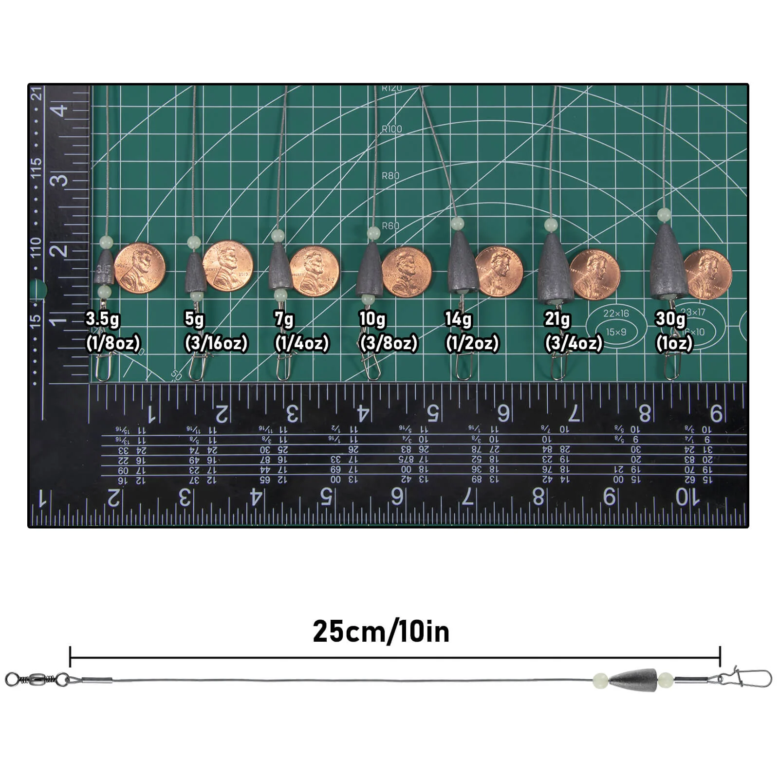 Dr.Fish 15pcs Carolina Ready Rigs with Bullet Weight - Image 4