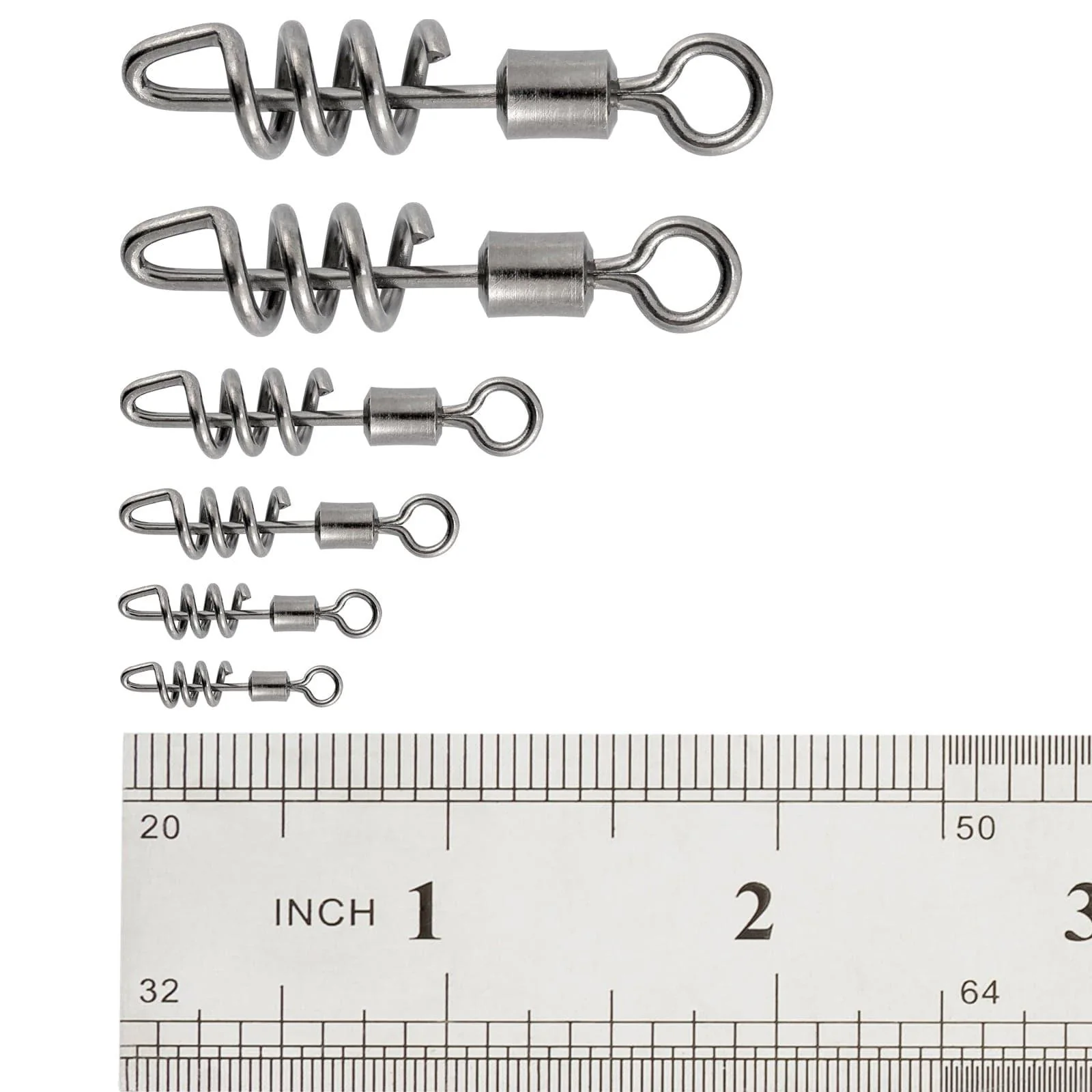 Dr.Fish 10/20pcs Corkscrew Swivels Snaps 42-220lb - Image 7