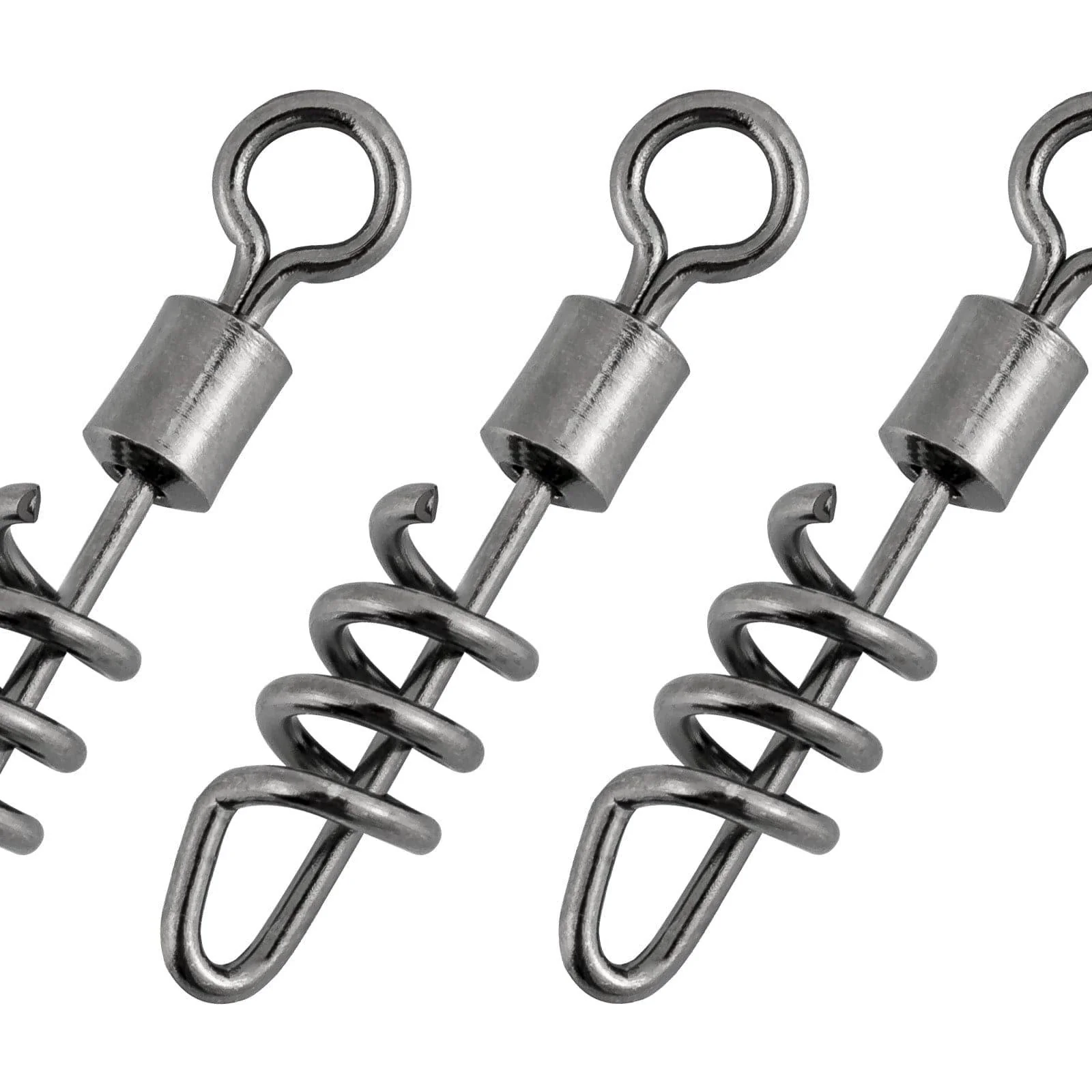 Dr.Fish 10/20pcs Corkscrew Swivels Snaps 42-220lb - Image 8
