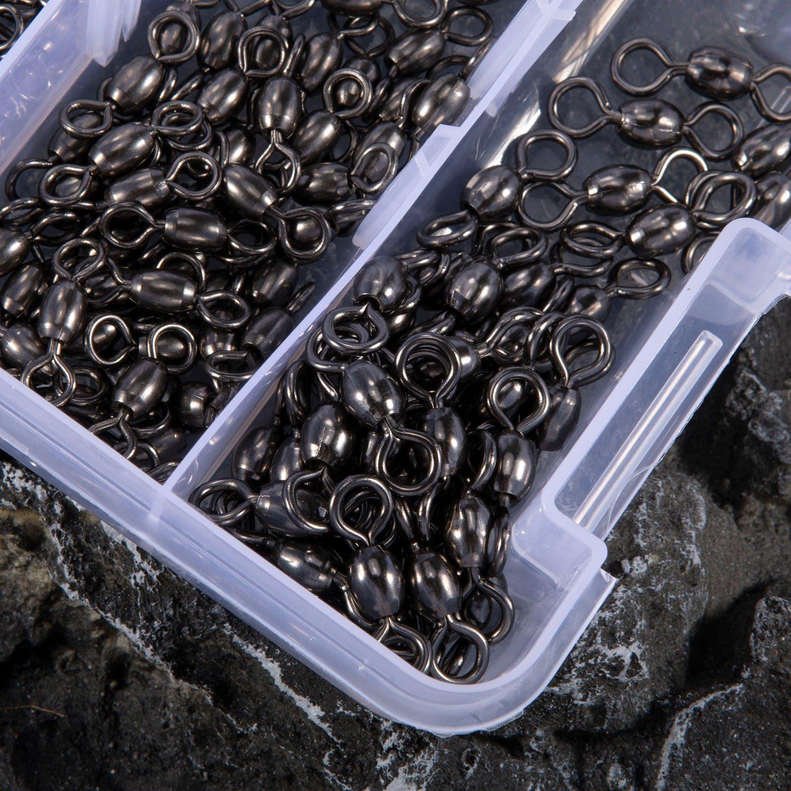 Dr.Fish 50pcs Black Crane Swivels 6-732lb - Image 7