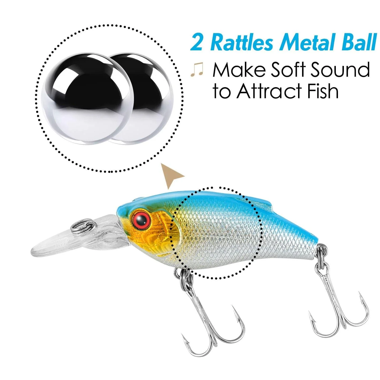 Dr.Fish 5pcs Crankbaits Lures Kit - Image 2