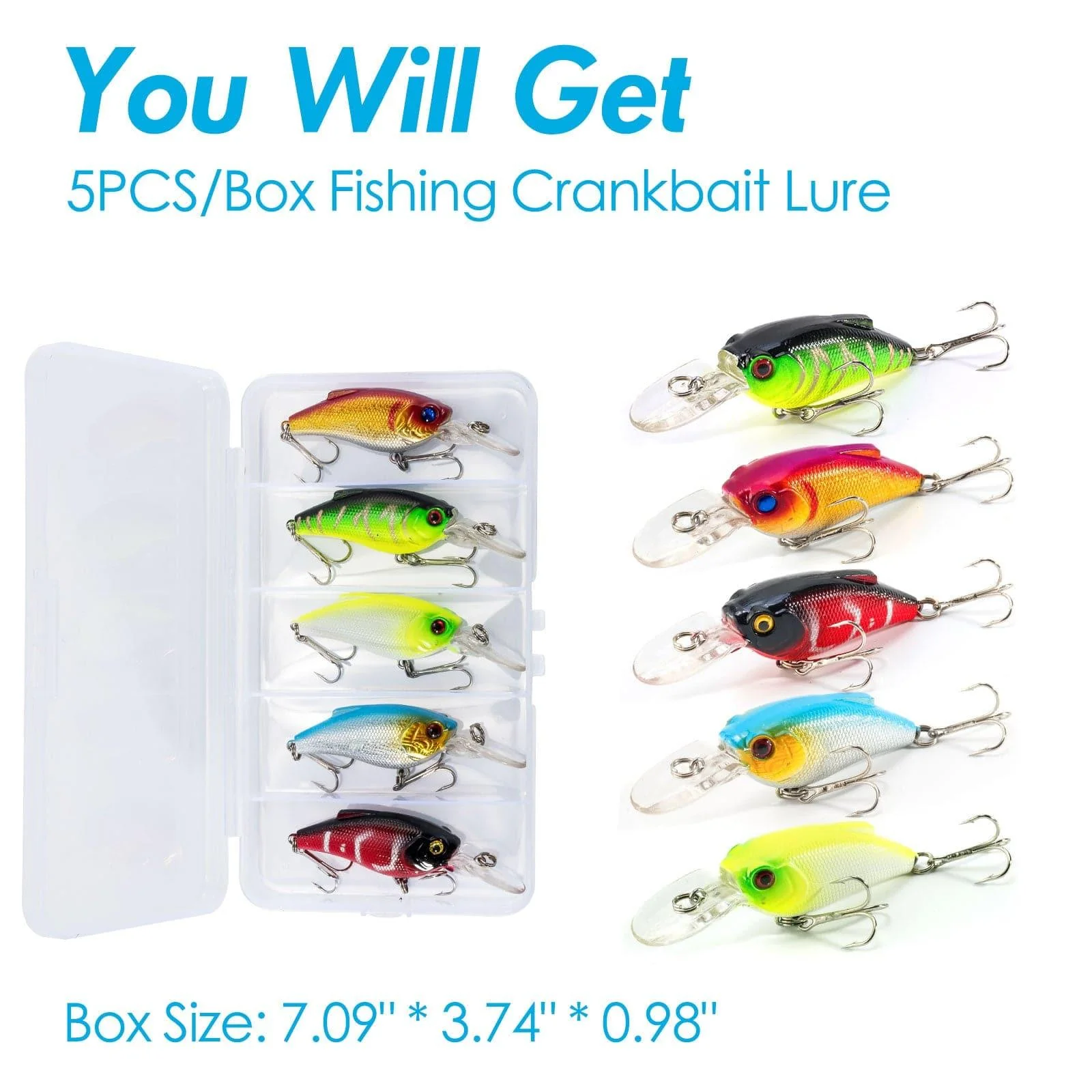 Dr.Fish 5pcs Crankbaits Lures Kit - Image 6