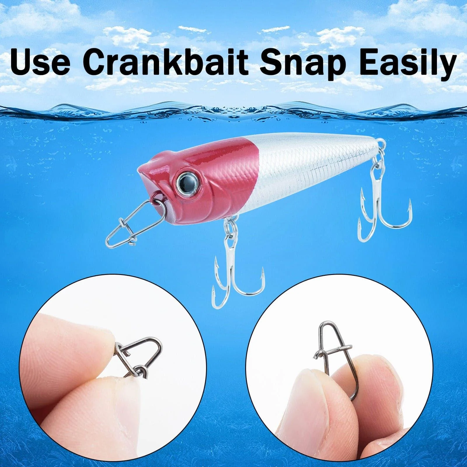 Dr.Fish 300pcs Crankbait Snaps Kit - Image 3