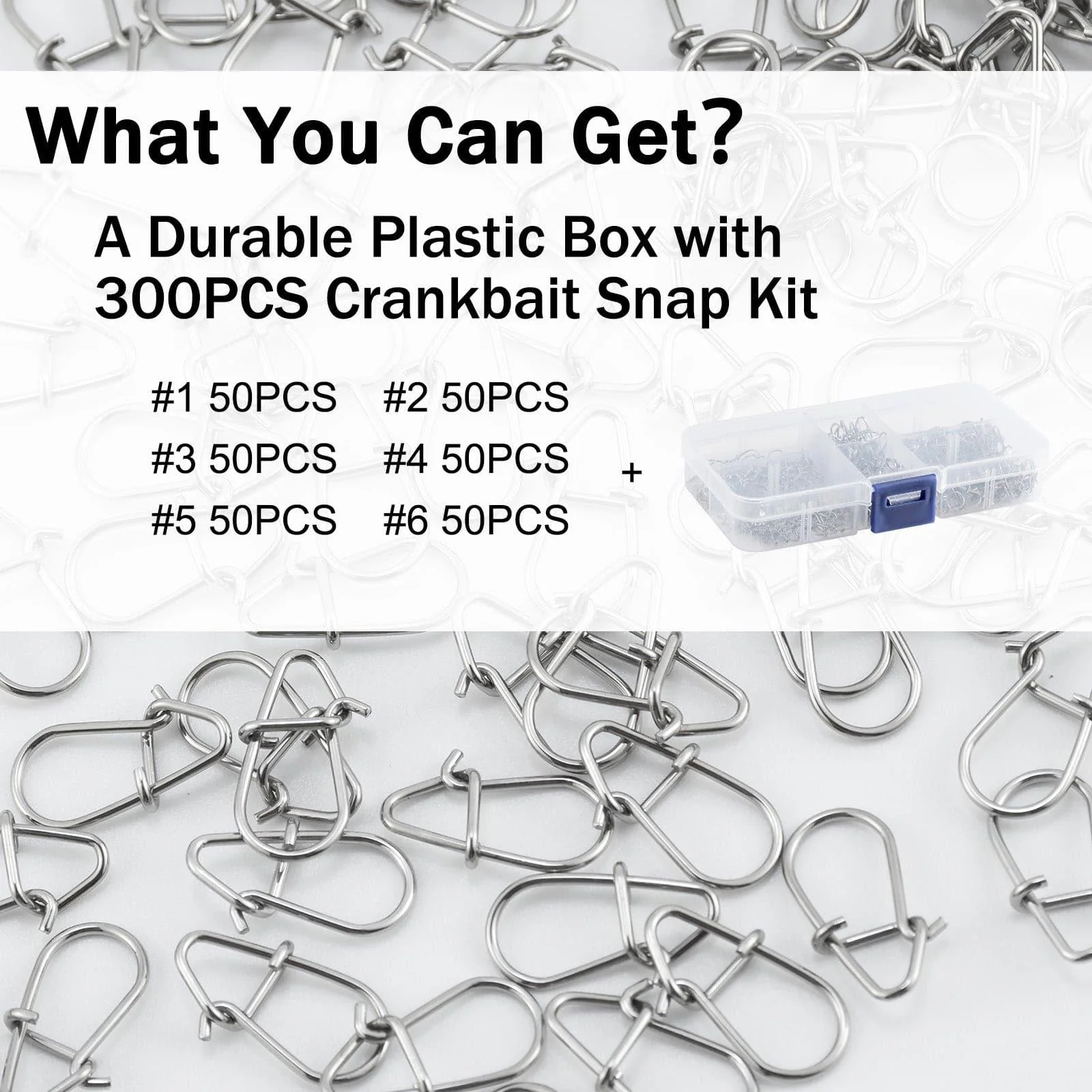 Dr.Fish 300pcs Crankbait Snaps Kit - Image 4
