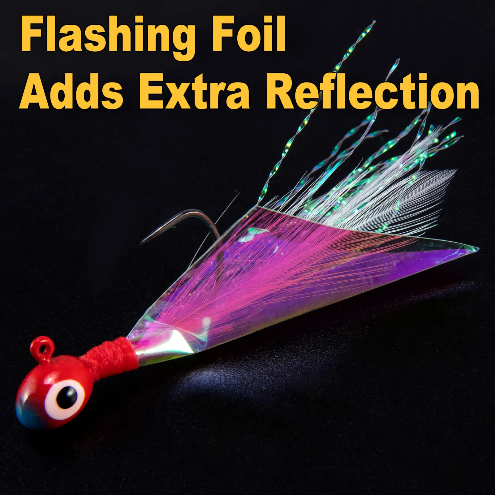 Dr.Fish 10pcs Crappie Marabou Jigs Hand 1/32oz-1/16oz - Image 6