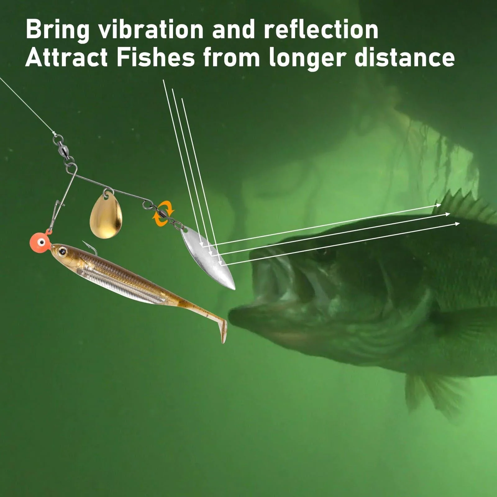 Dr.Fish 10pcs Double Blade Spinnerbait Arms - Image 4