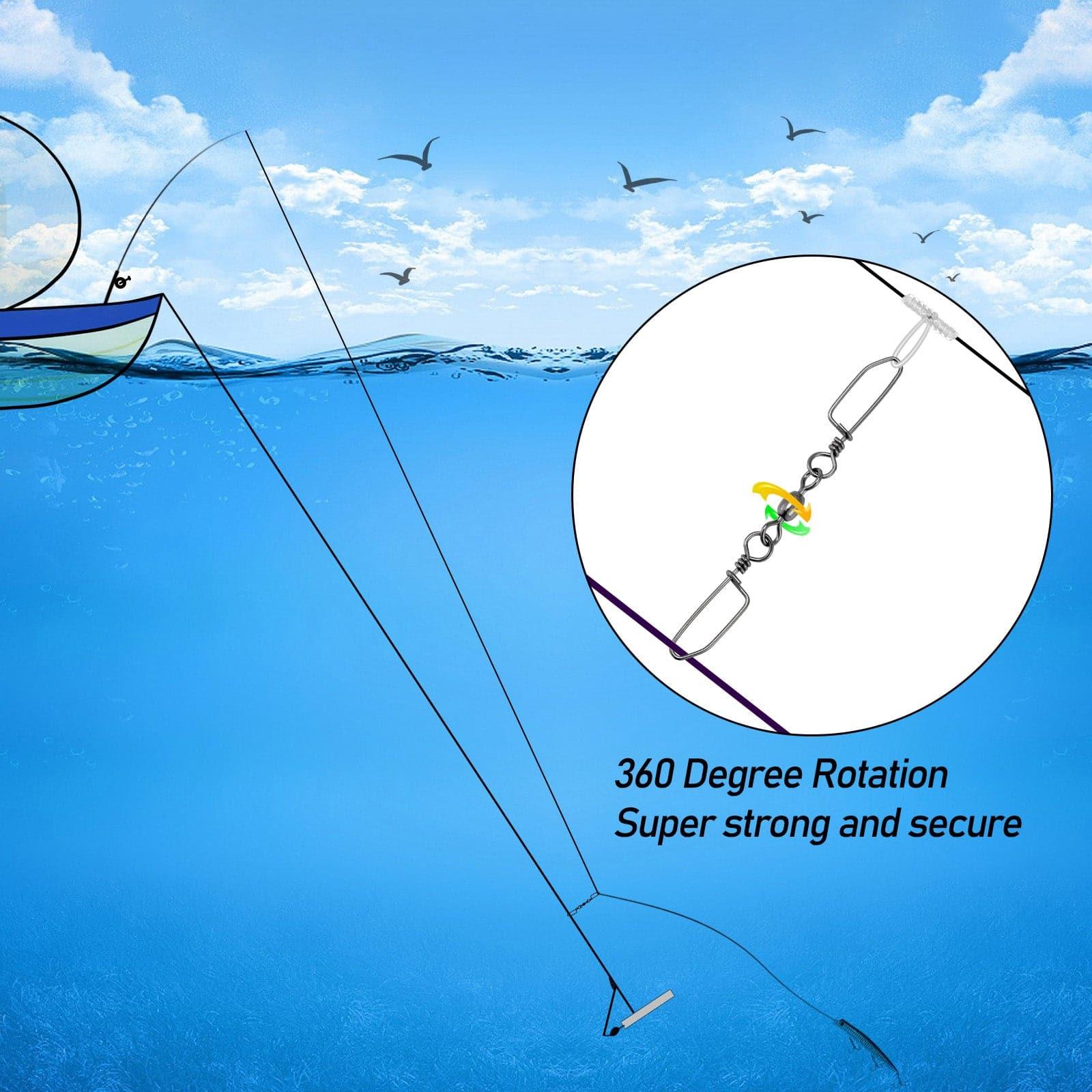 Dr.Fish 20pcs Double Snaps Swivel 37-220lb - Image 3