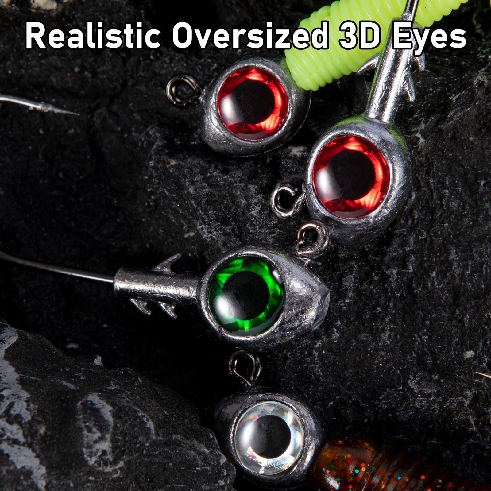 Dr.Fish 10pcs 3D Jigs Heads 1/2oz-3/16oz - Image 4
