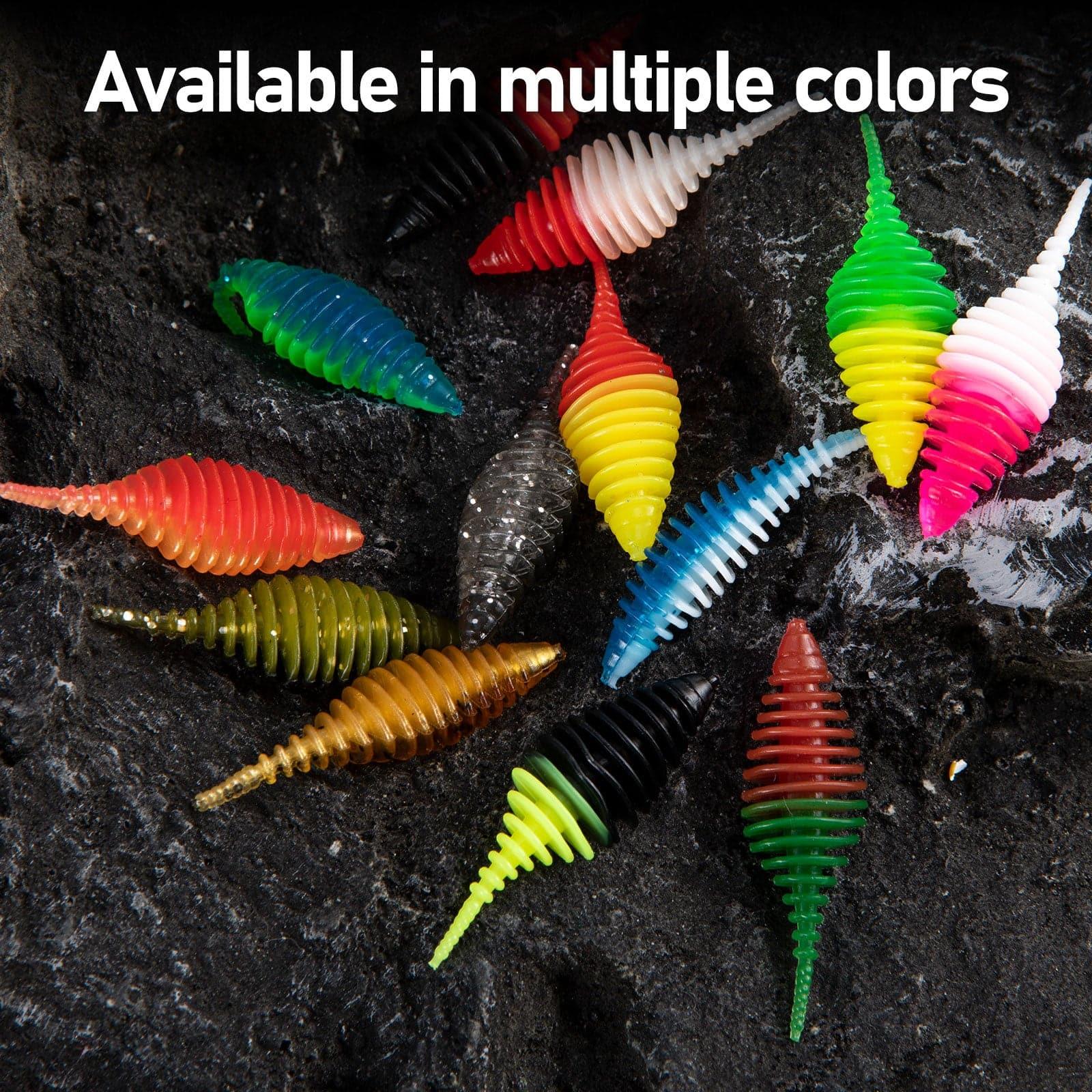 Dr.FIsh 10pcs Soft Plastic Ribbed Swimbait 1.4'' - Image 2