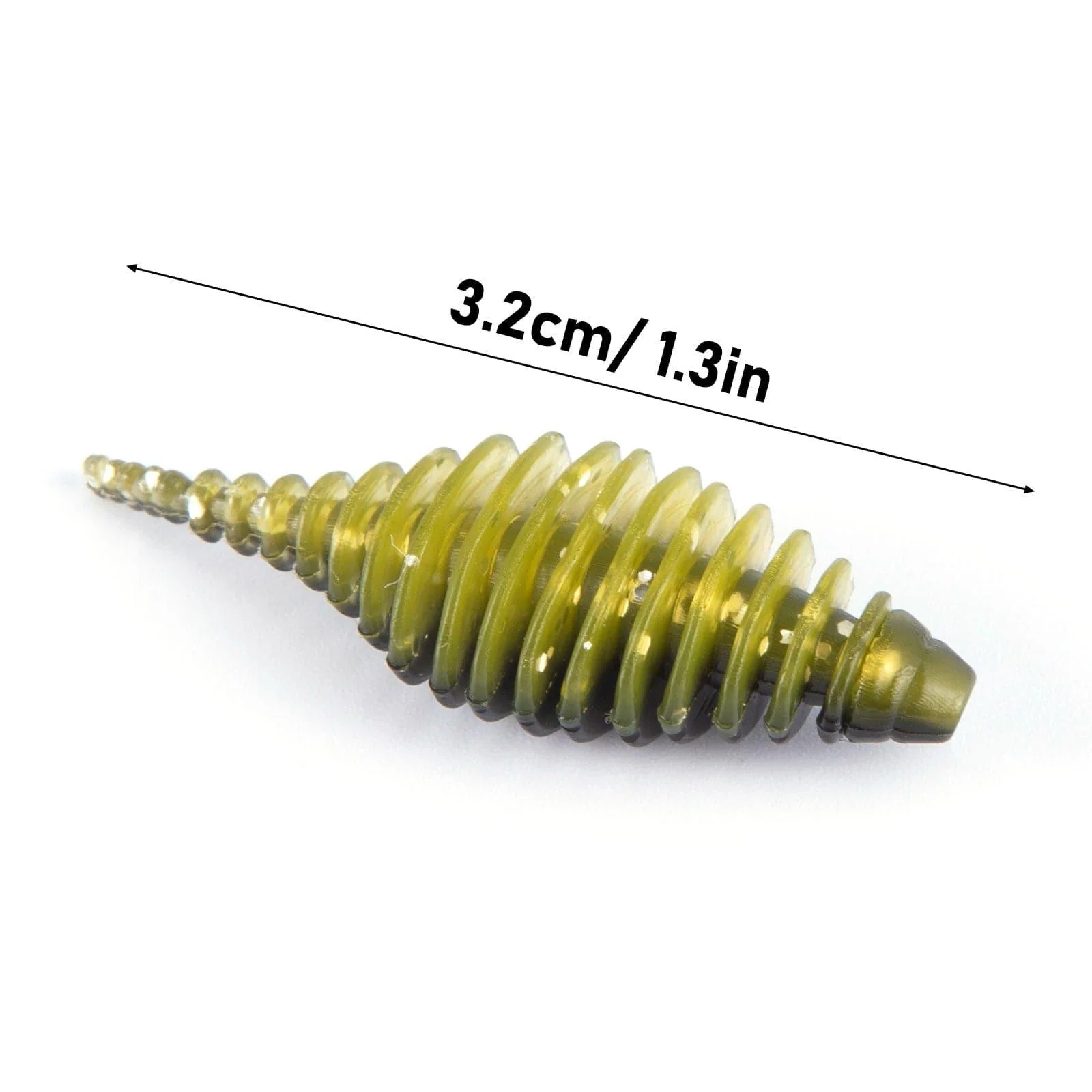 Dr.FIsh 10pcs Soft Plastic Ribbed Swimbait 1.4'' - Image 3