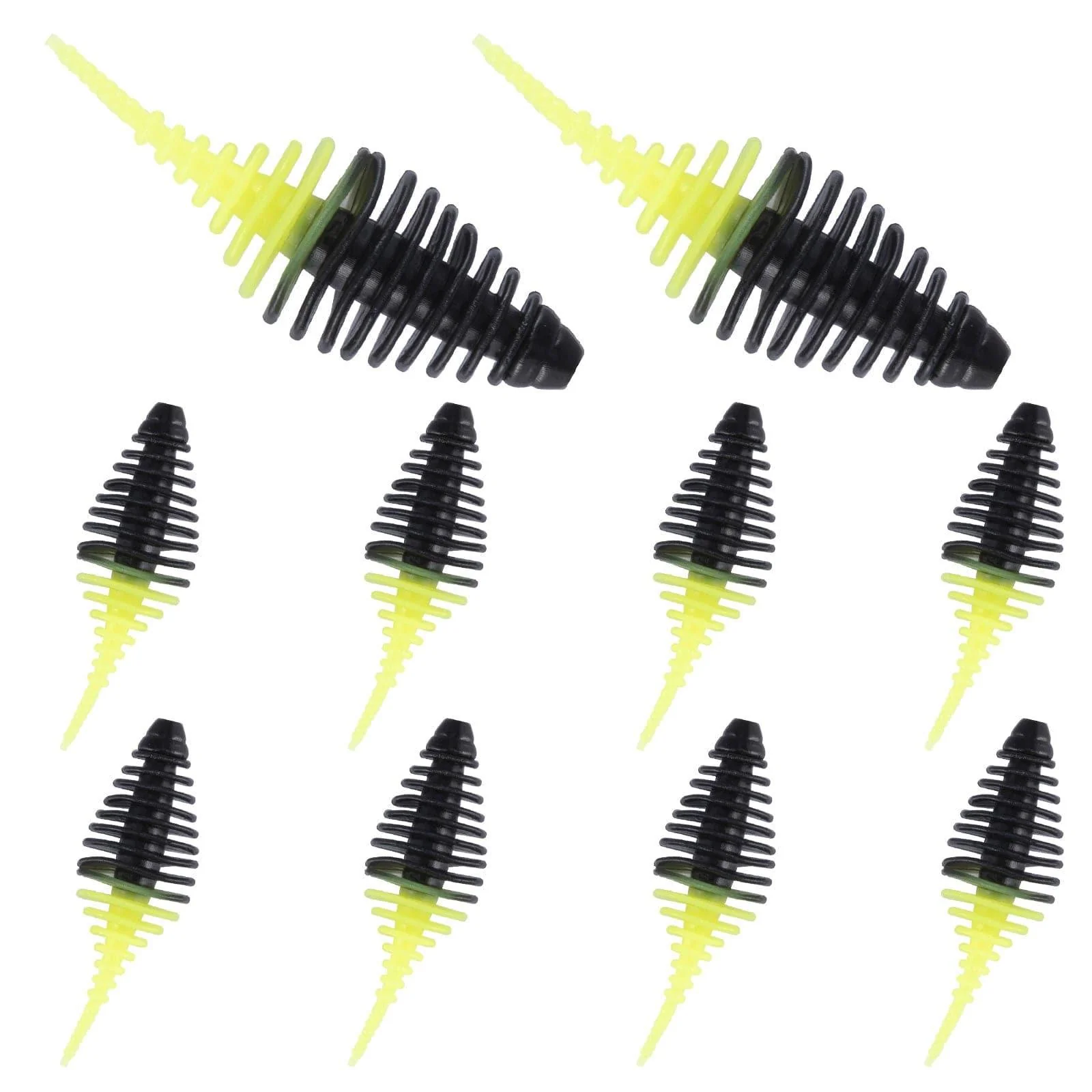 Dr.FIsh 10pcs Soft Plastic Ribbed Swimbait 1.4'' - Image 8