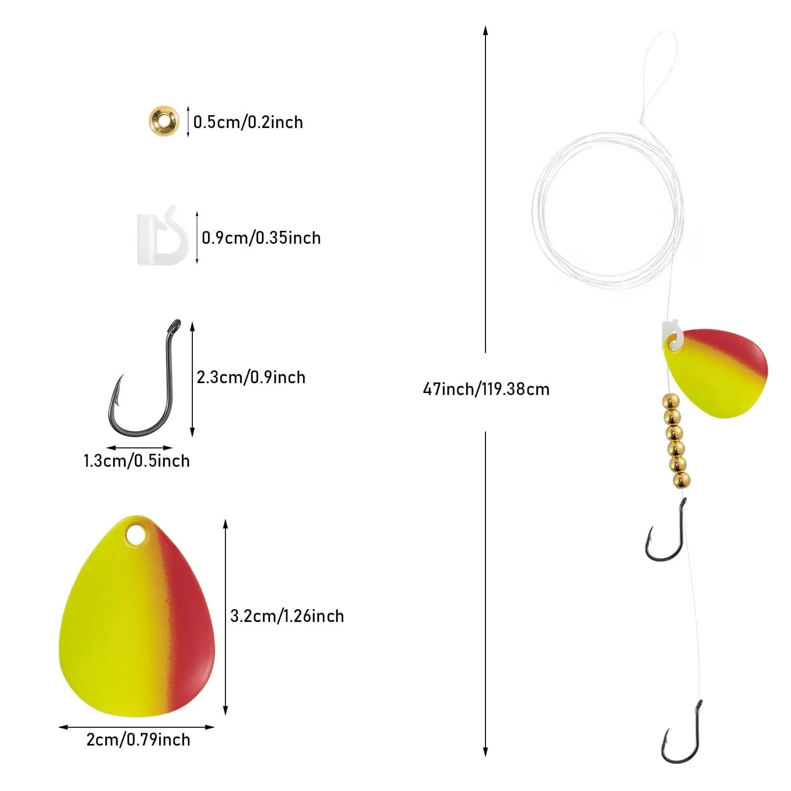 Dr.Fish 10pcs Walleye Spinner Rigs - Image 6