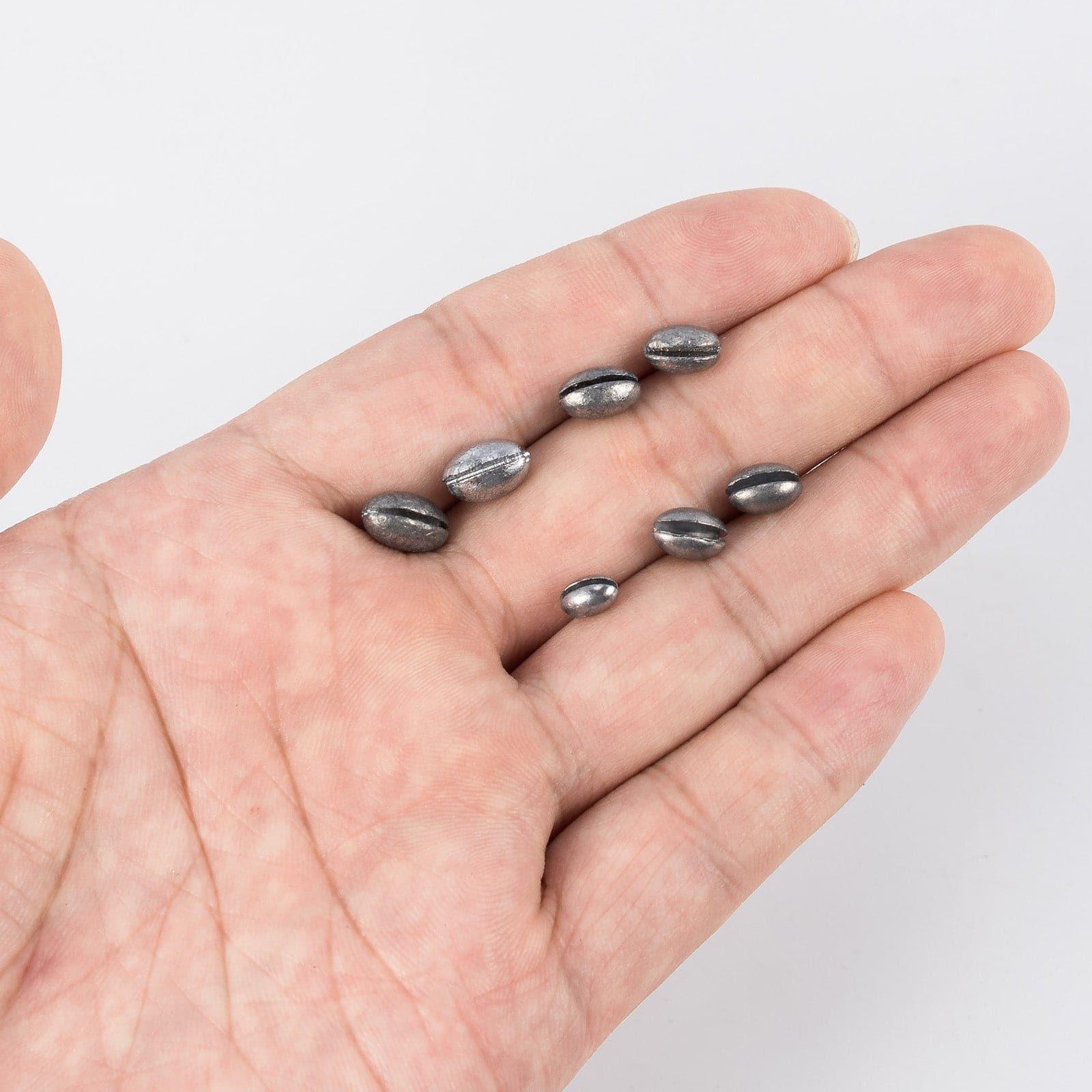 Dr.Fish 100pcs Oval Split Sinkers  Lead Weights 1/50 to 1/14oz - Image 5