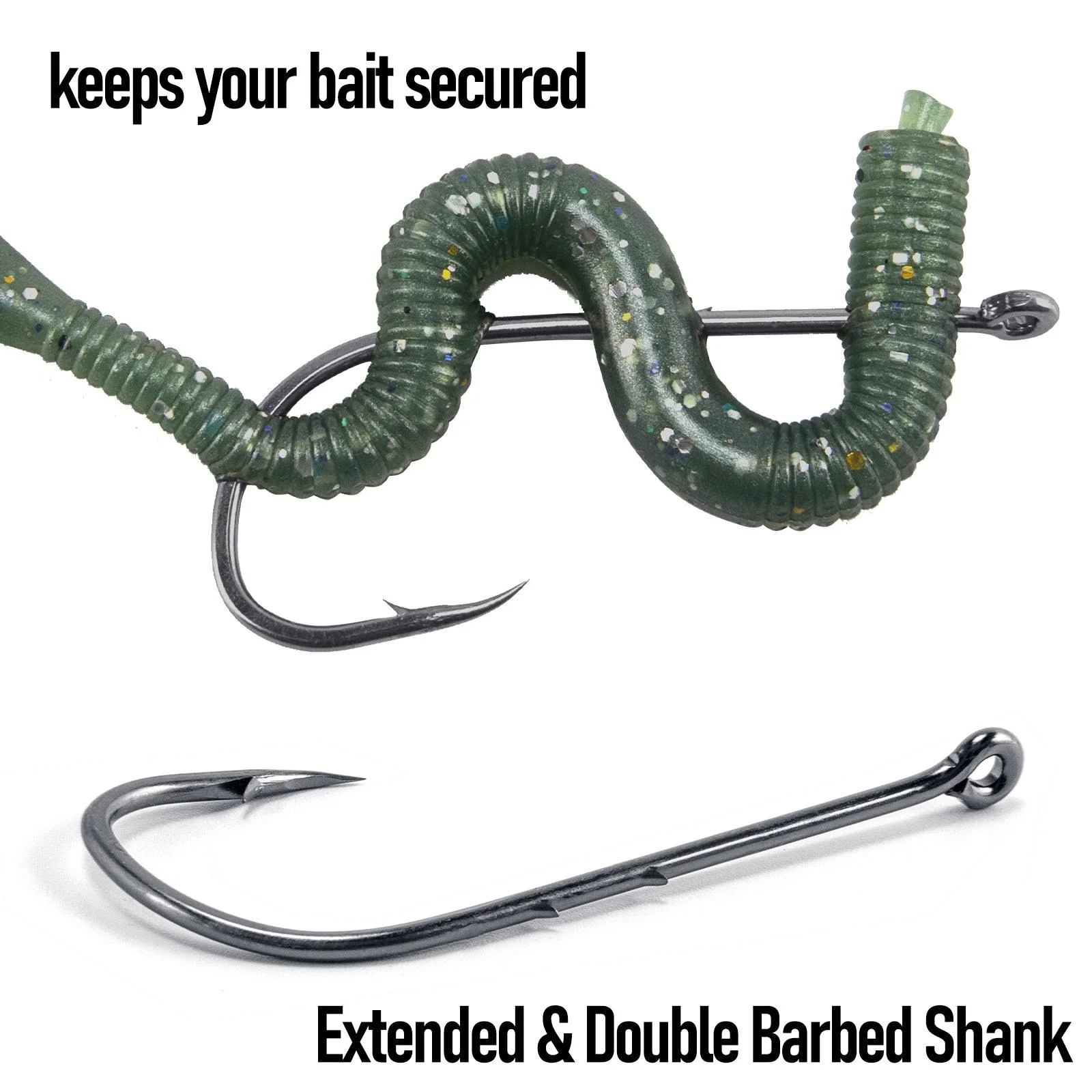 Dr.Fish 100pcs Baitholder Fishing Hooks 1#-10# - Image 4