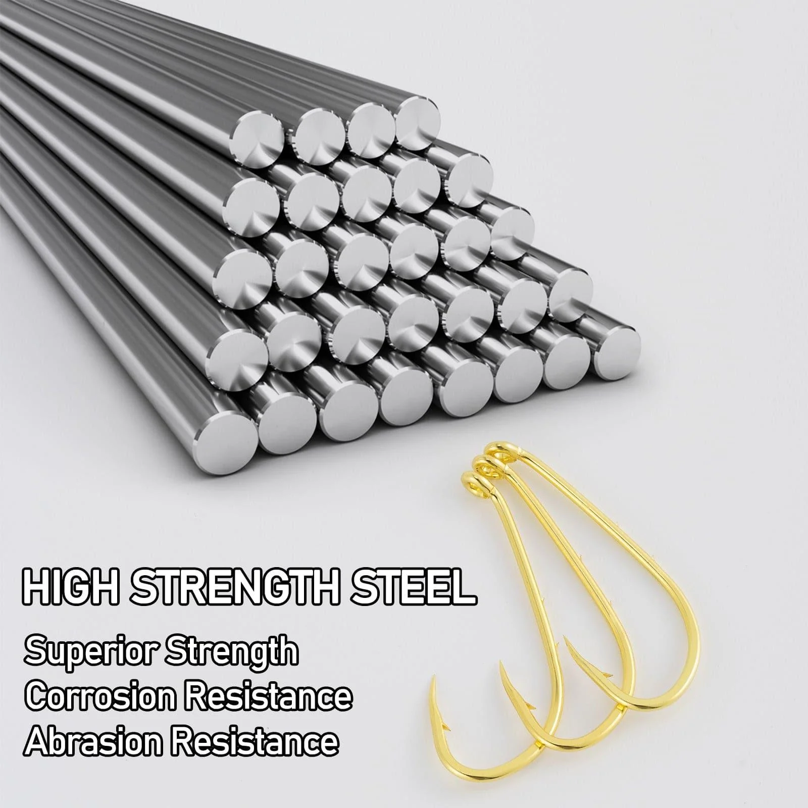 Dr.Fish  100pcs Baitholder Golden  Hooks  #1 to 5/0 - Image 2