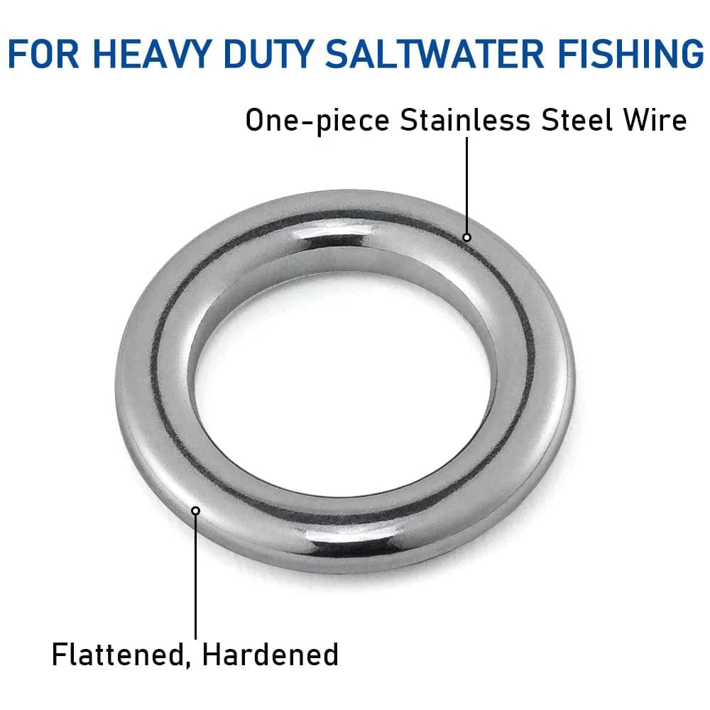 Dr.Fish 100pcs Fishing Hook Lure Replacement Stainless Steel Rings - Image 6