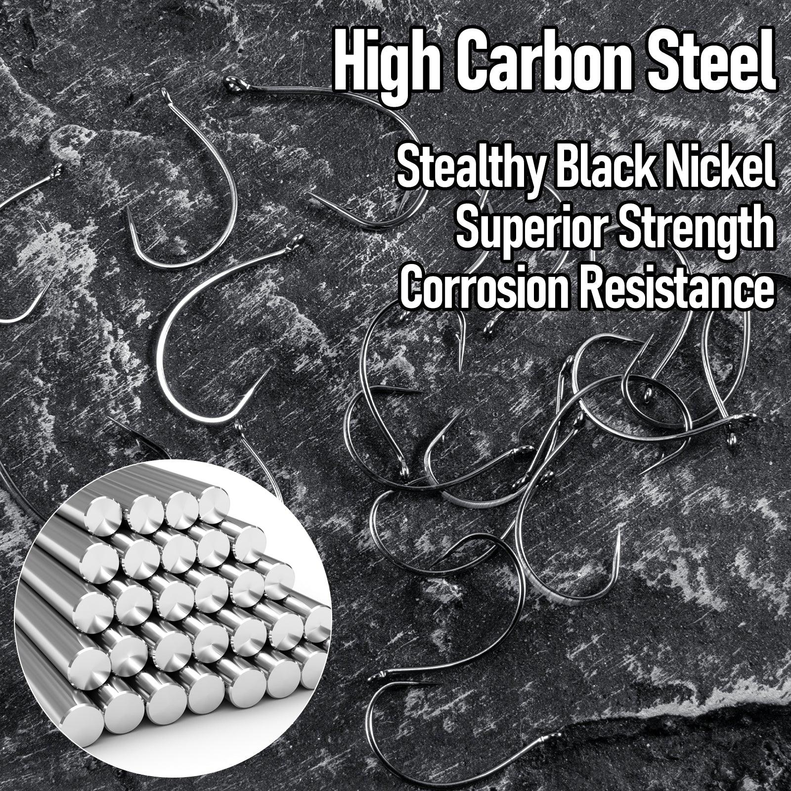 Dr.Fish 100pcs High Carbon Steel Drop Shot Hook #1-#3/0 - Image 3