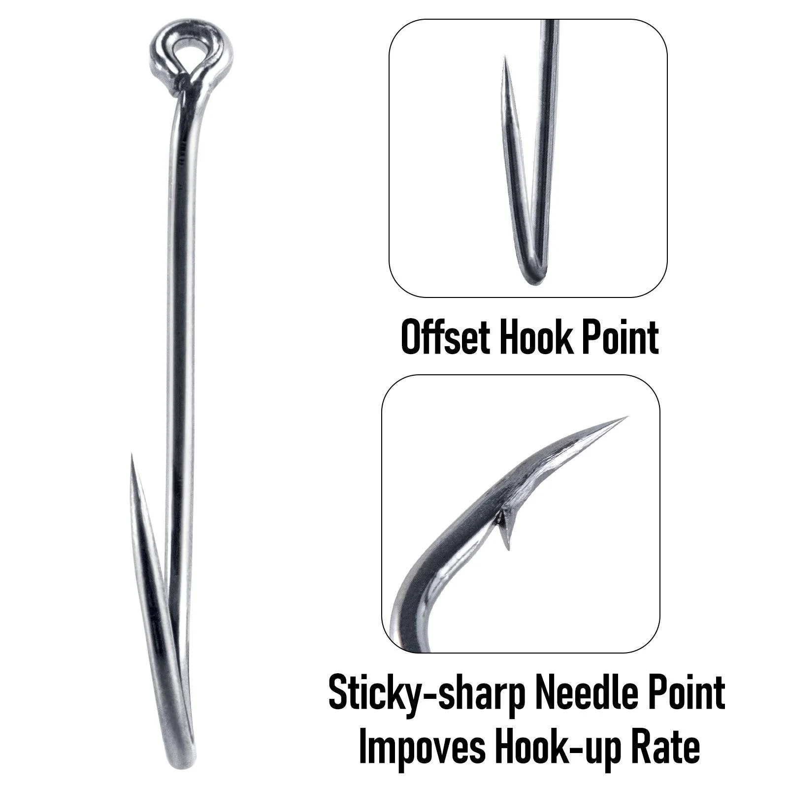 Dr.Fish 100pcs High carbon steel Octopus Hooks #6-6/0 - Image 3