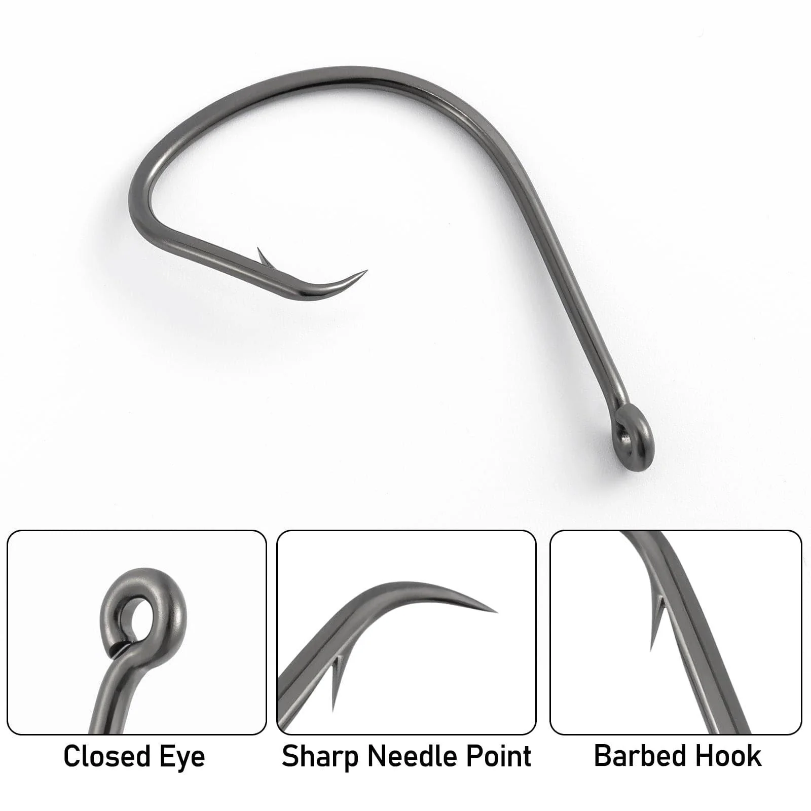 Dr.Fish 100pcs Strong Circle Hooks #1-#10/0 - Image 4