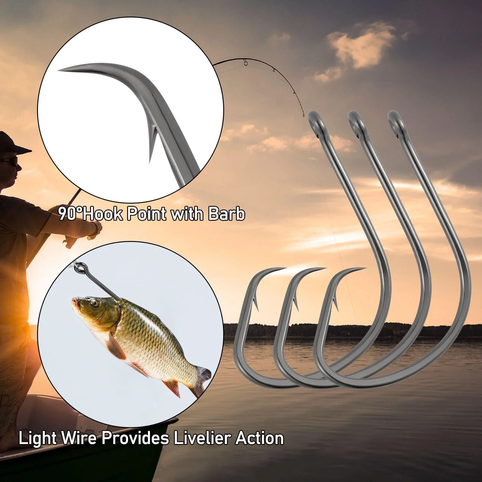 Dr.Fish 100pcs Strong Circle Hooks #1-#10/0 - Image 5