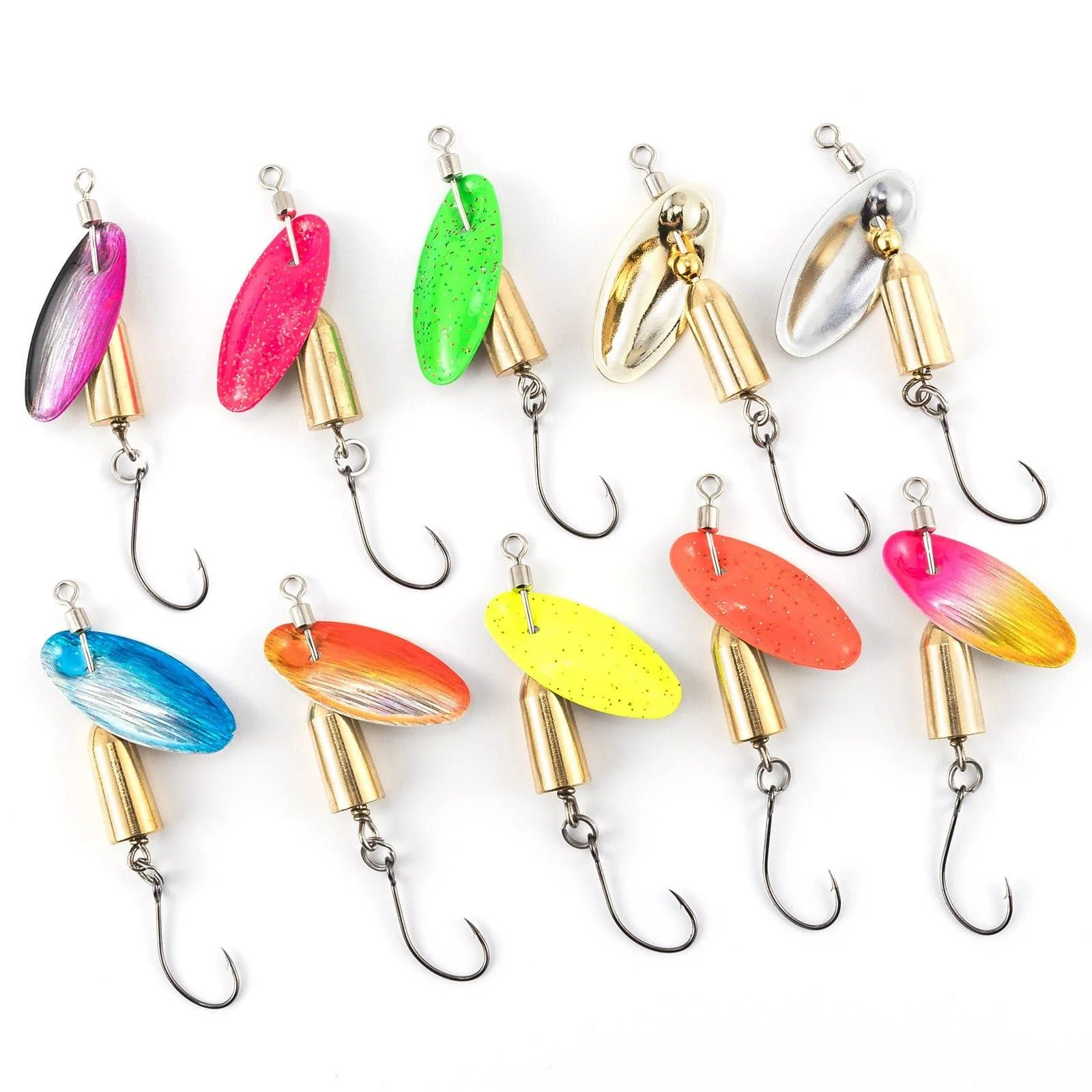 Dr.Fish 10pcs  Spinnerbait Lures Kits 2.44'' 1/4oz - Image 2