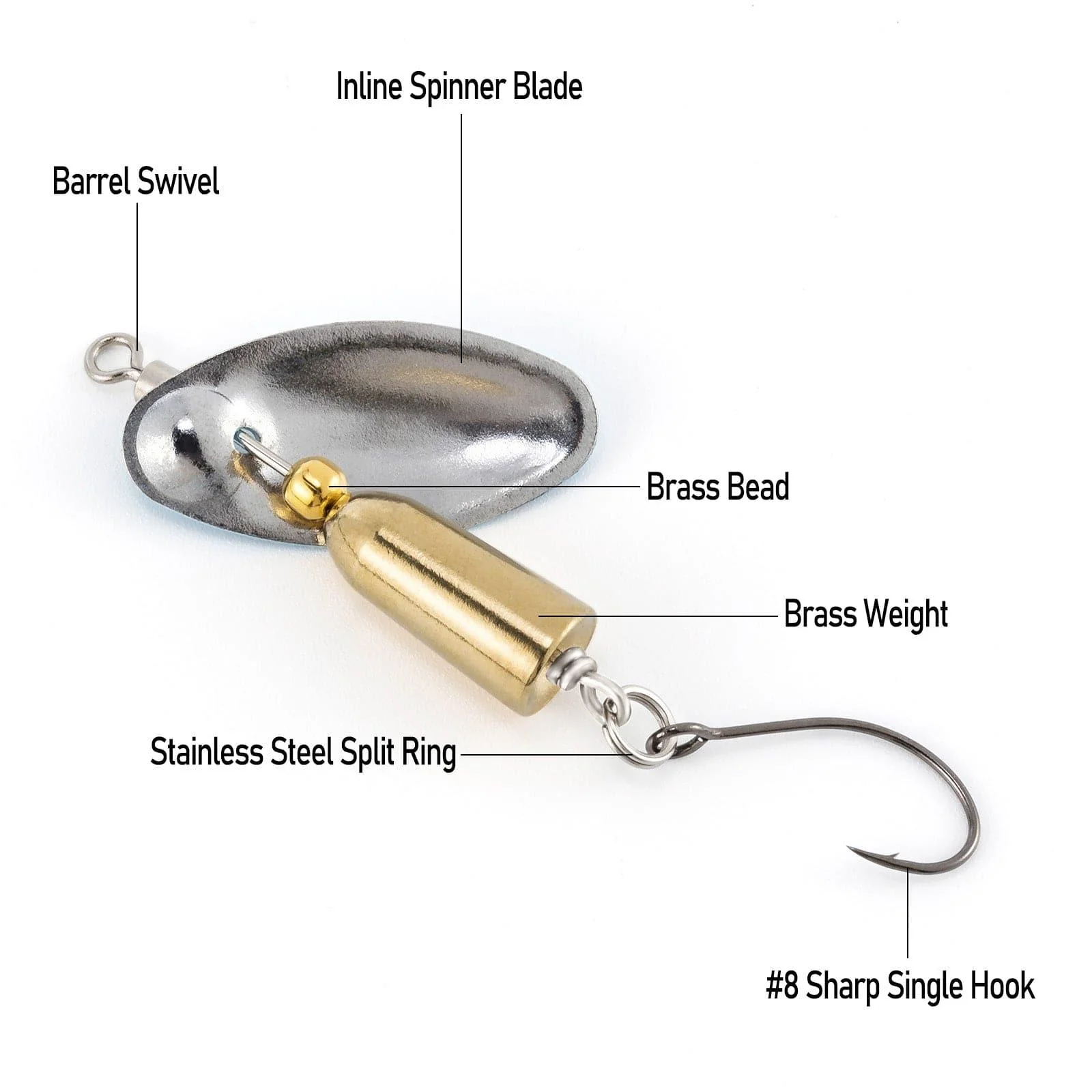 Dr.Fish 10pcs  Spinnerbait Lures Kits 2.44'' 1/4oz - Image 4