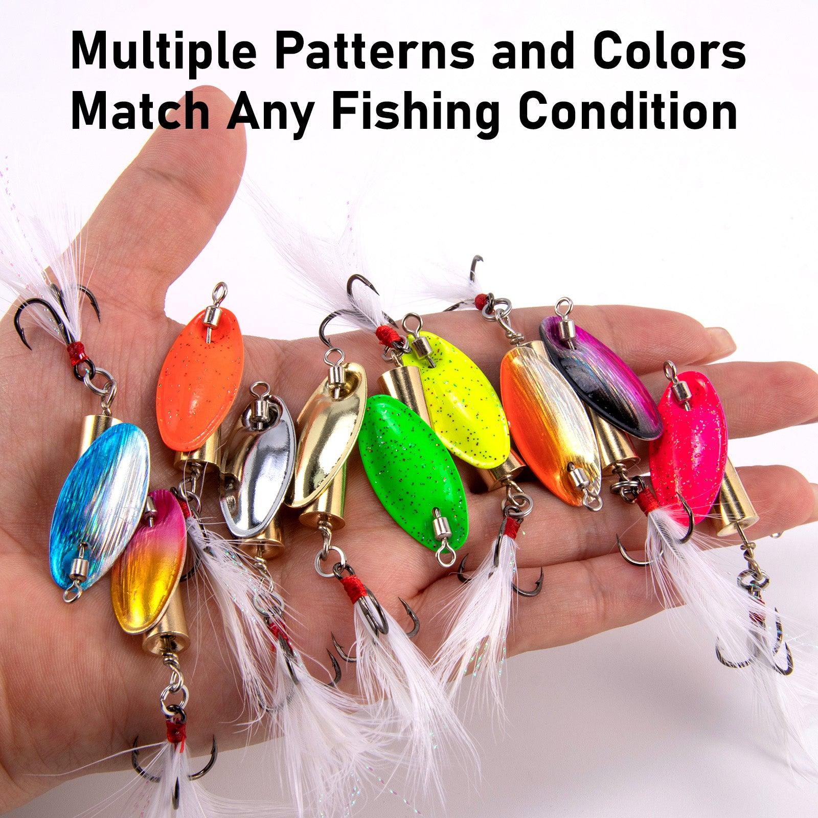 Dr.Fish 10pcs Spinnerbait Lures Kits 3.5/7.5g - Image 7