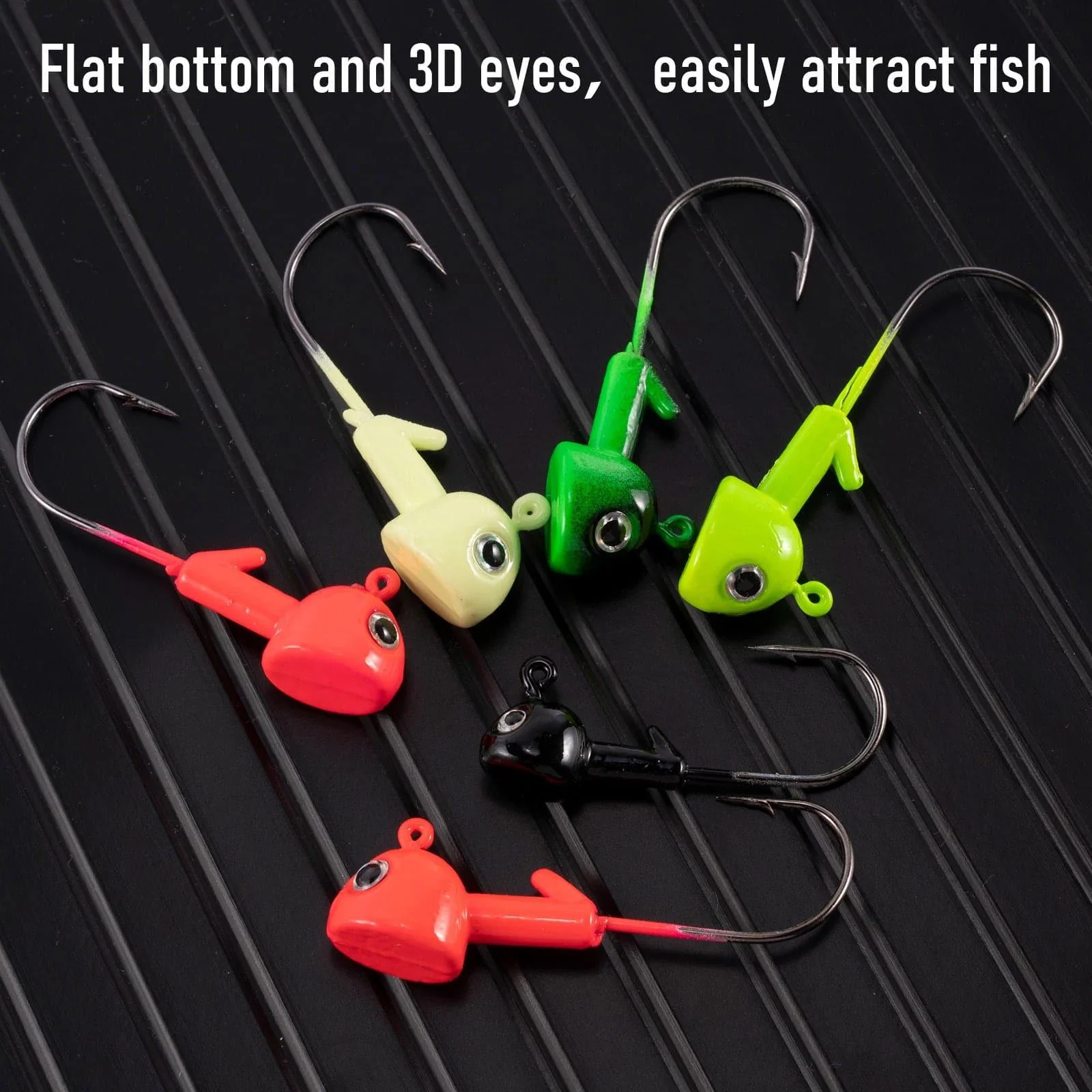 Dr.Fish 10pcs 3D Eyes Jig Head  1/8-1/2oz - Image 2