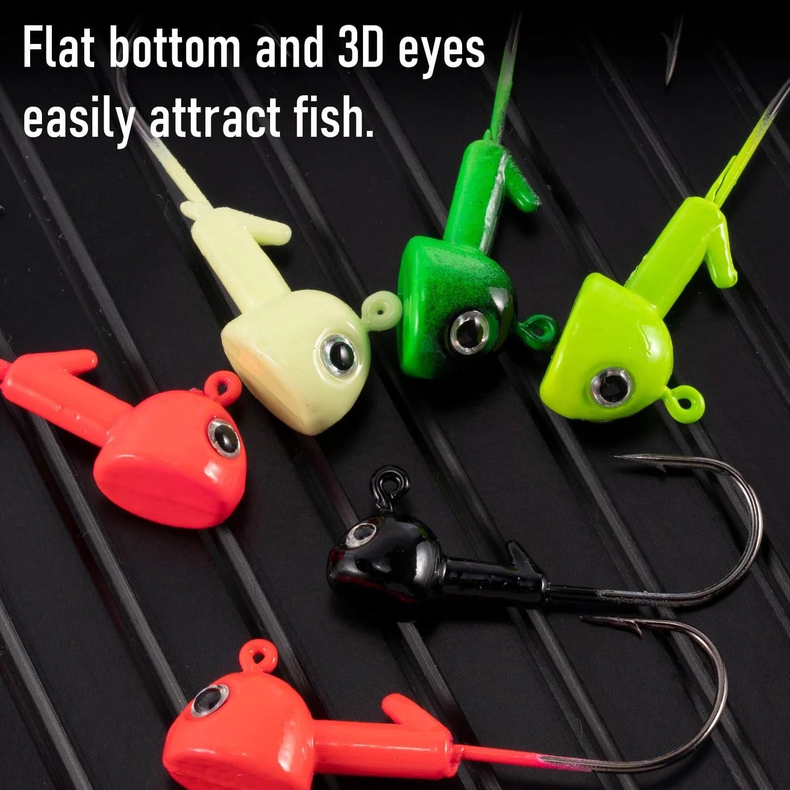 Dr.Fish 10pcs 3D Eyes Jig Head  1/8-1/2oz - Image 6
