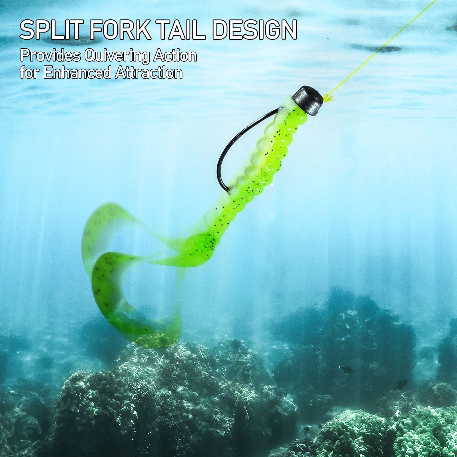 Dr.Fish 10pcs Plastic Worm Swimbaits 2.95'' - Image 6