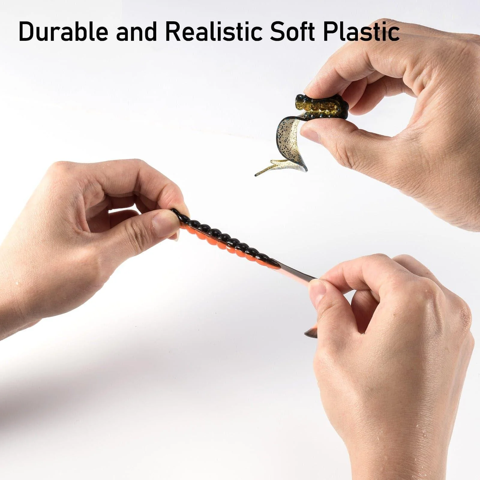 Dr.Fish 10pcs Plastic Worm Swimbaits 2.95'' - Image 7