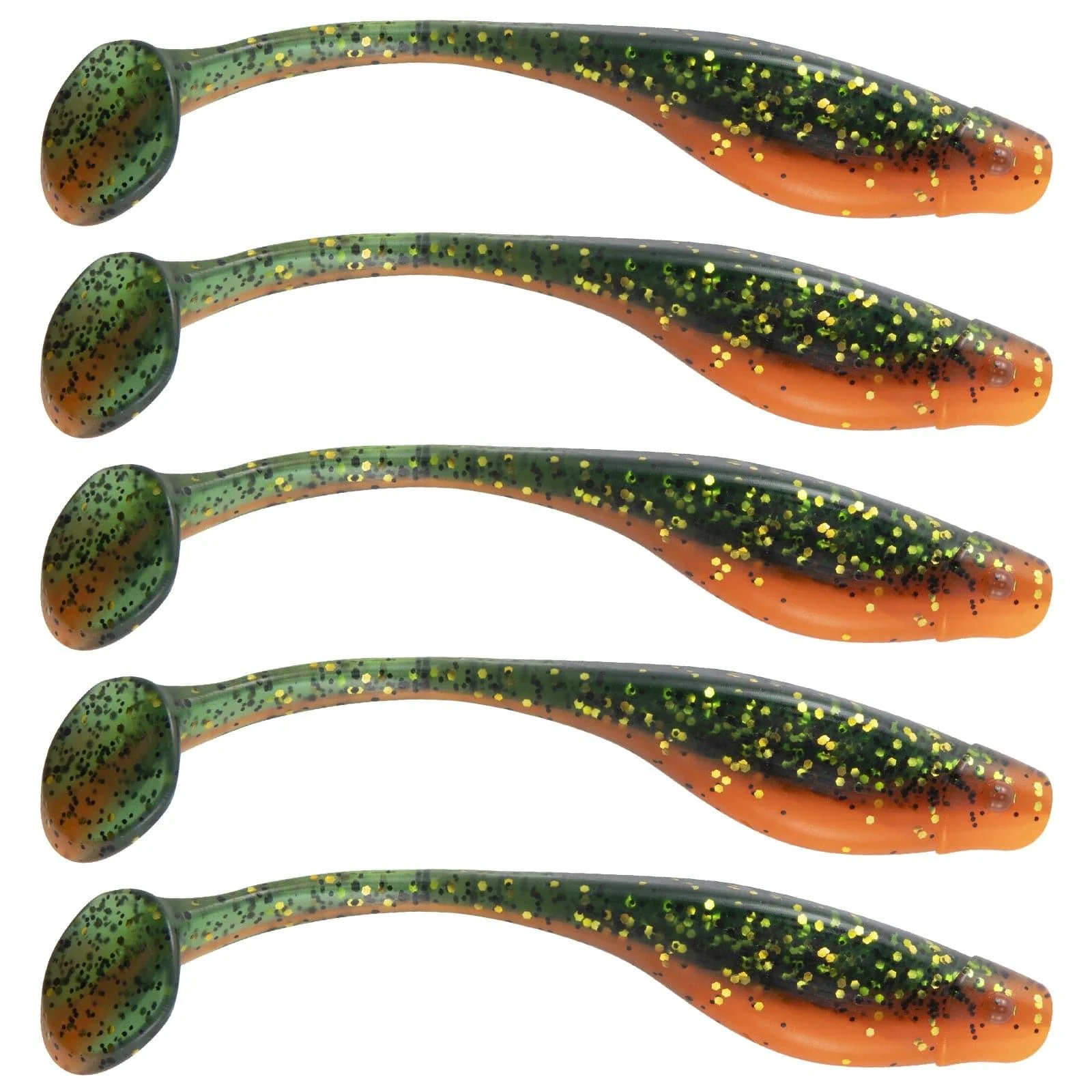 Dr.Fish 10pcs 8 Colors Flashing Glitter soft Baits 5.11'' 4oz - Image 11