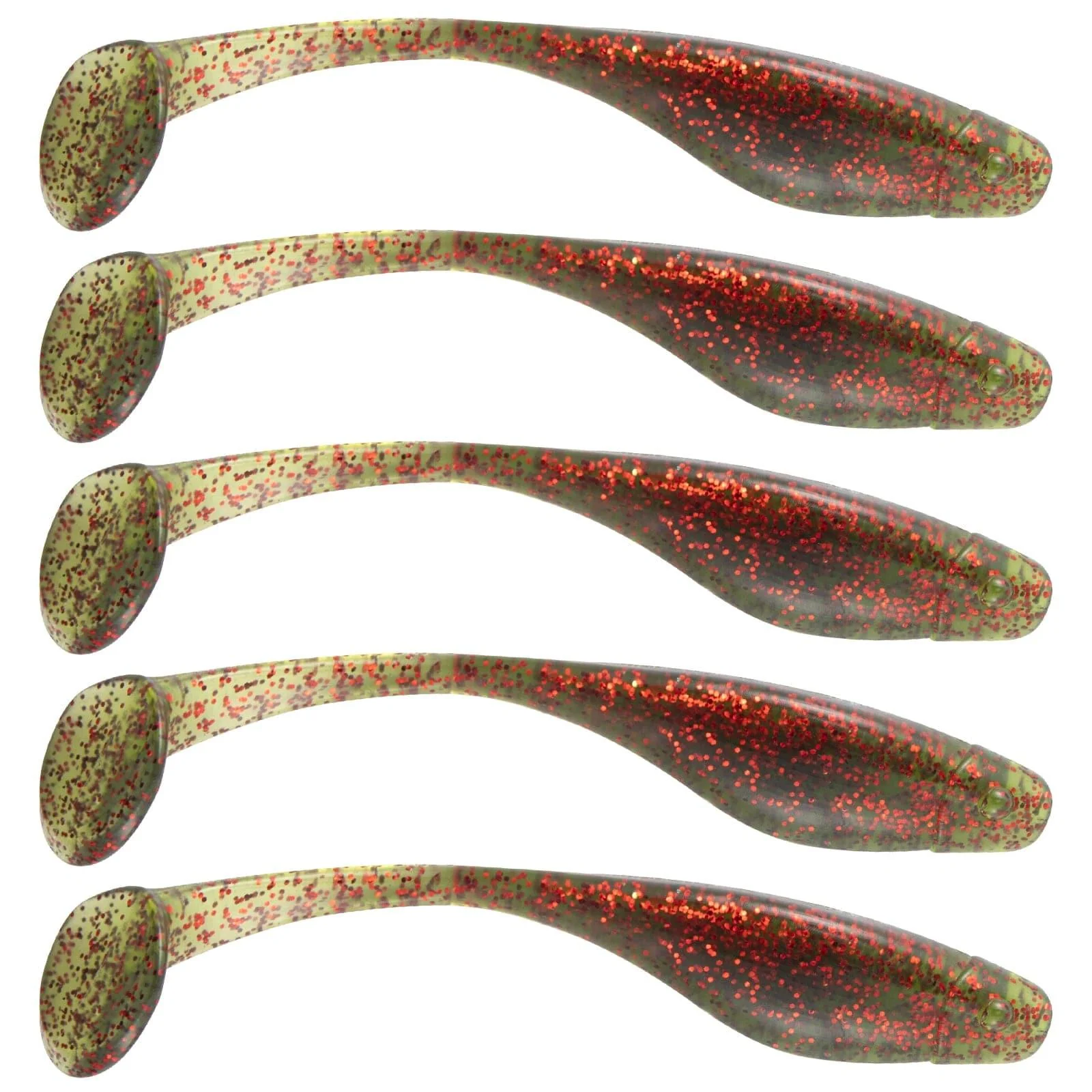 Dr.Fish 10pcs 8 Colors Flashing Glitter soft Baits 5.11'' 4oz - Image 14