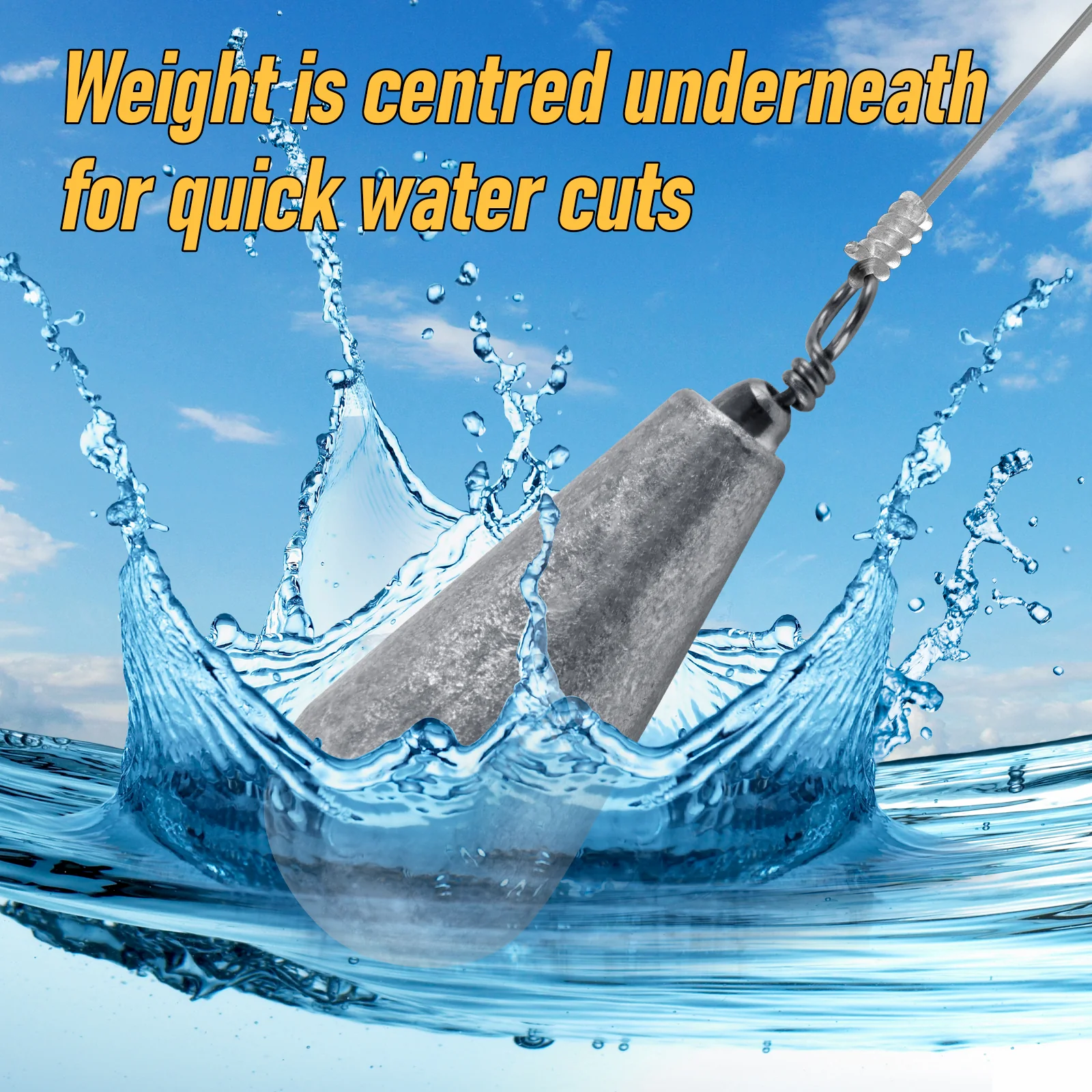 Dr.Fish 10pcs Fishing Pear Weight Sets 5g-100g - Image 3