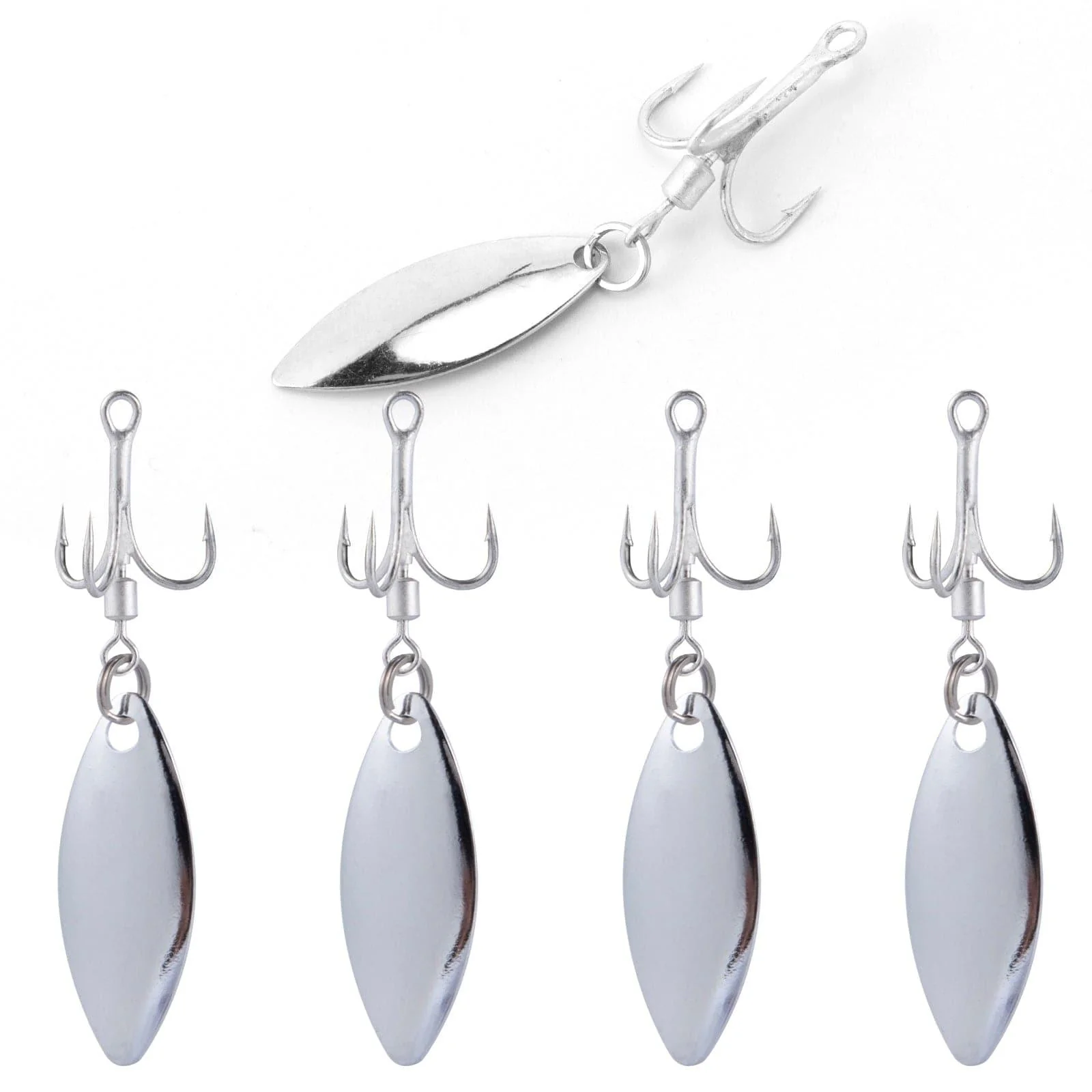 Dr.Fish 10pcs Fishing Blade Spinner Hooks Fishing Lures