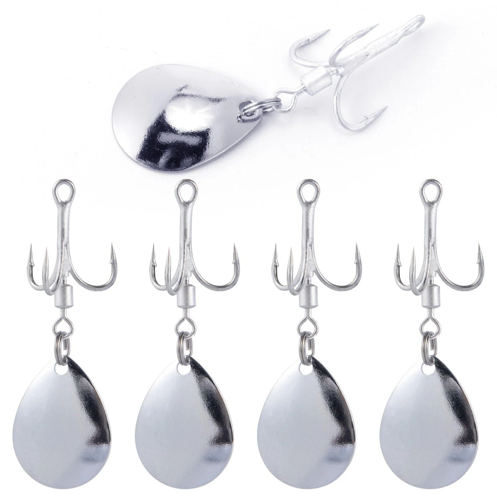 Dr.Fish 10pcs Fishing Blade Spinner Hooks Fishing Lures - Image 10