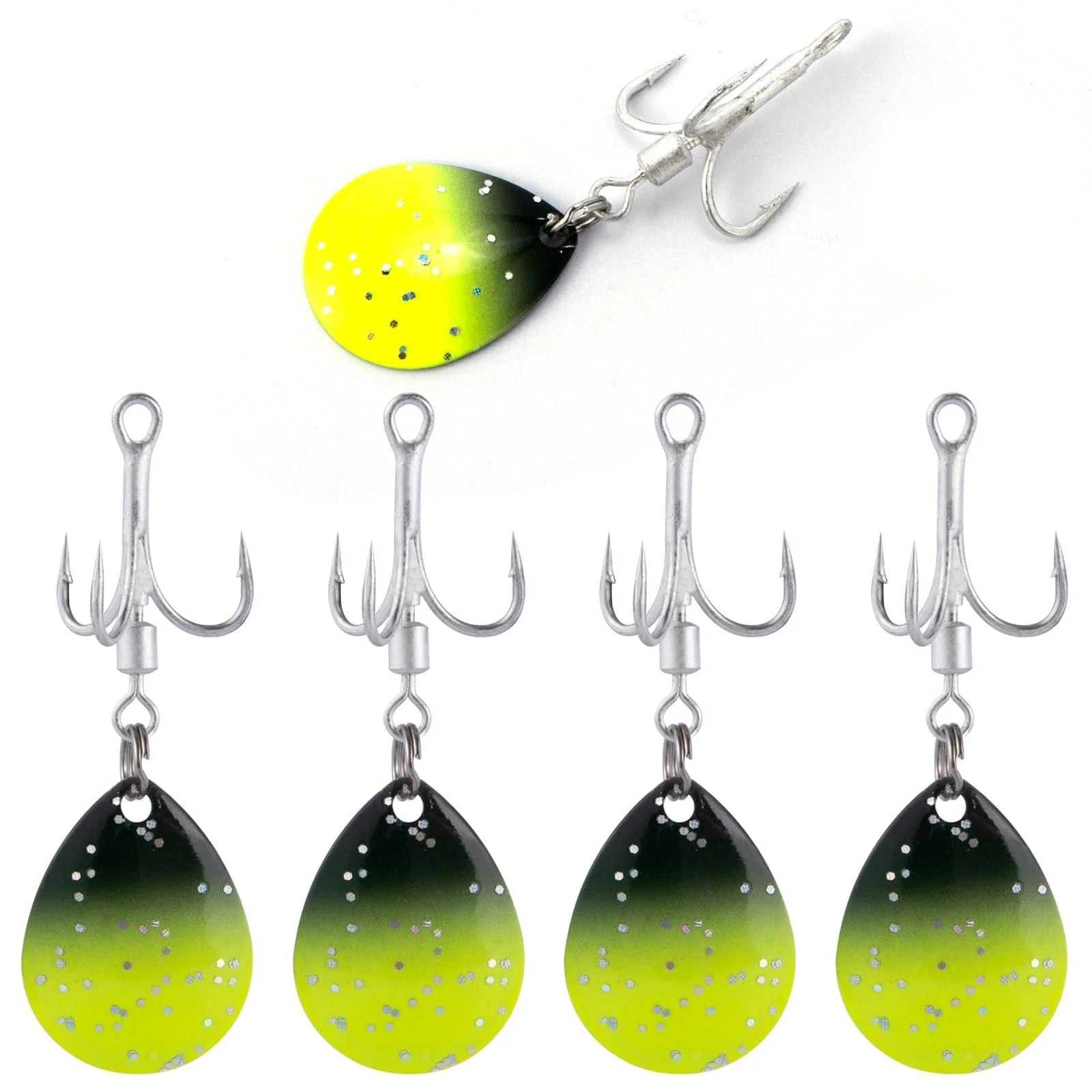 Dr.Fish 10pcs Fishing Blade Spinner Hooks Fishing Lures - Image 6