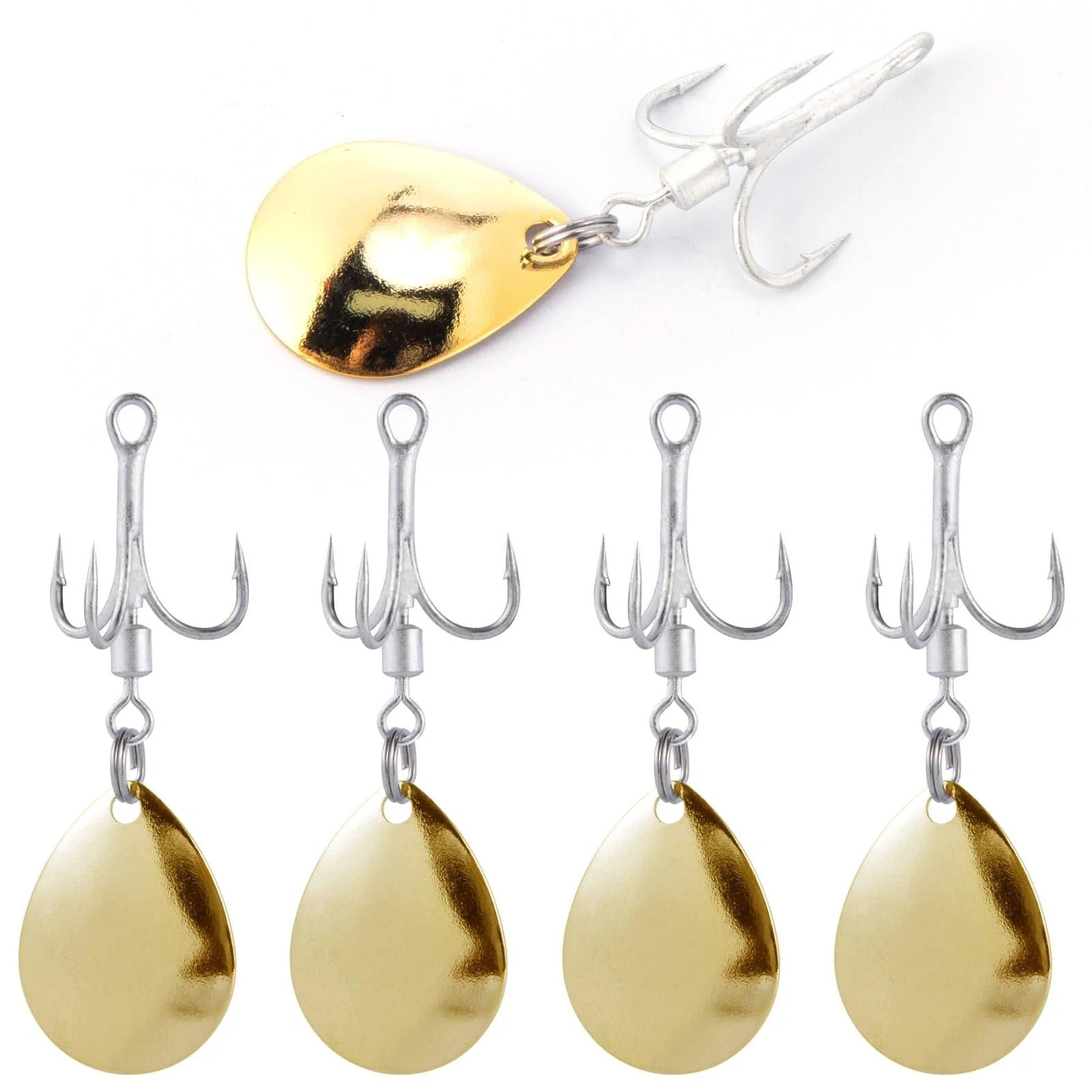 Dr.Fish 10pcs Fishing Blade Spinner Hooks Fishing Lures - Image 7
