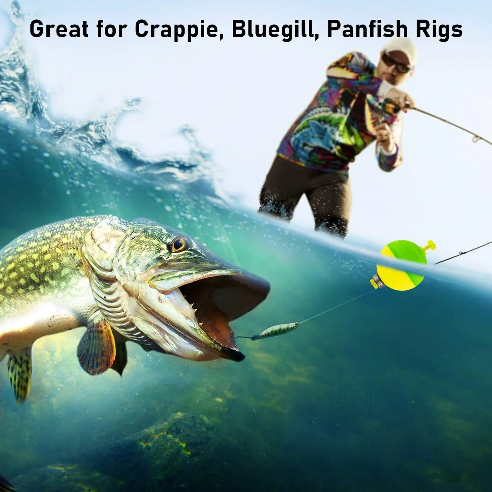 Dr.Fish 10pcs Fishing Weighted Bobbers Egg Floats 1/6-3/8oz - Image 5