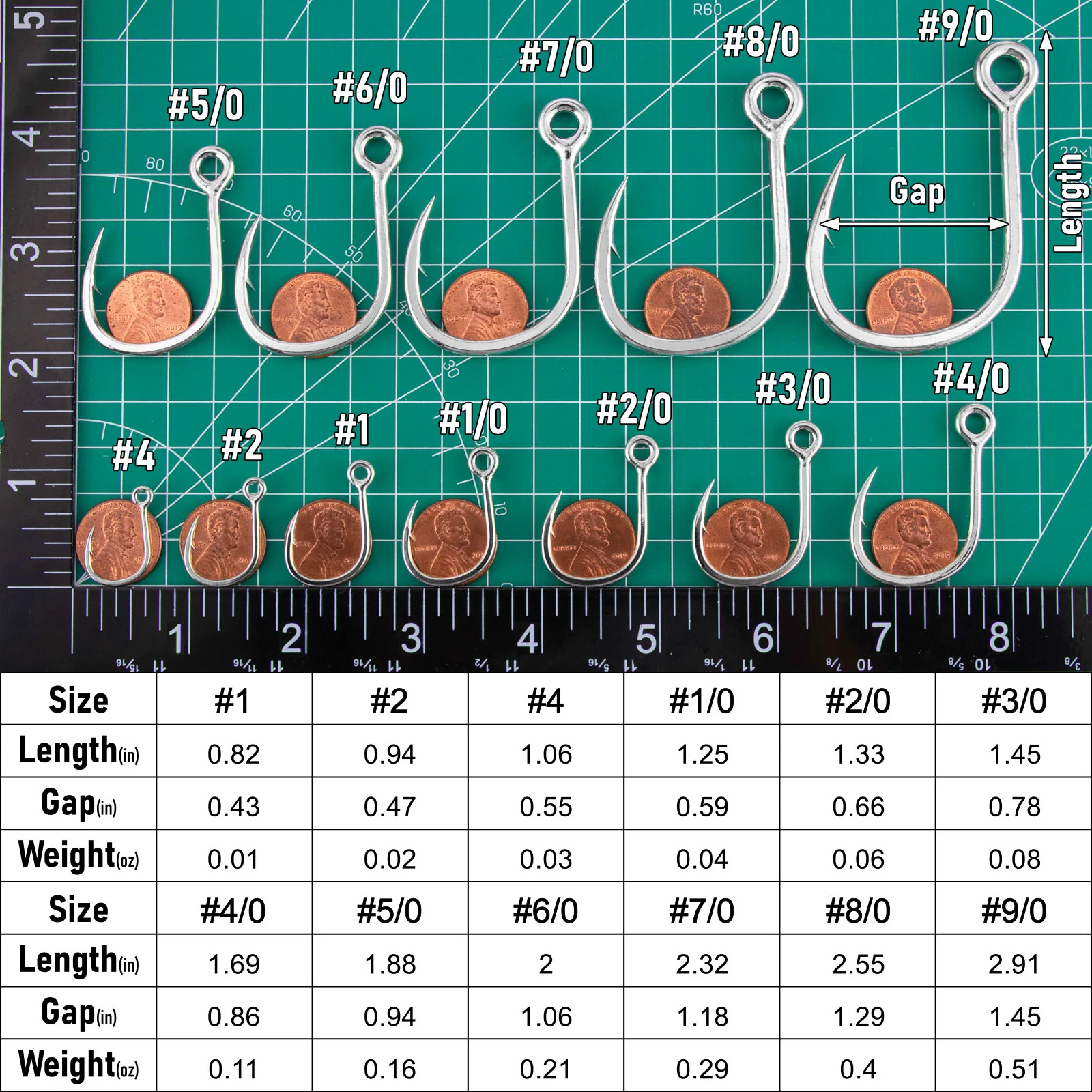 Dr.Fish 10pcs  Inline Single Hooks #1-#9/0 - Image 3