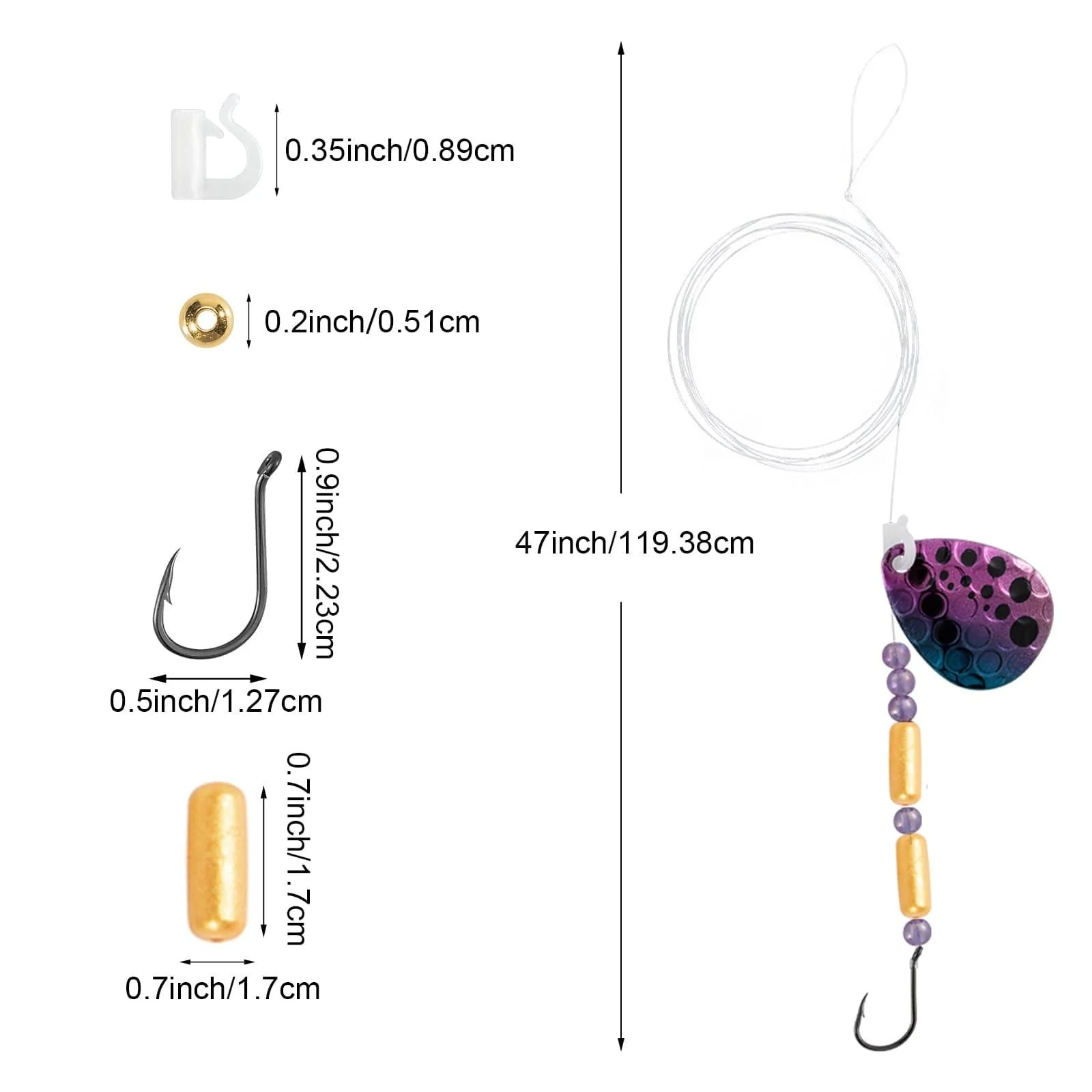 Dr. Fish 10pcs Spinner Rig Kit - Image 4