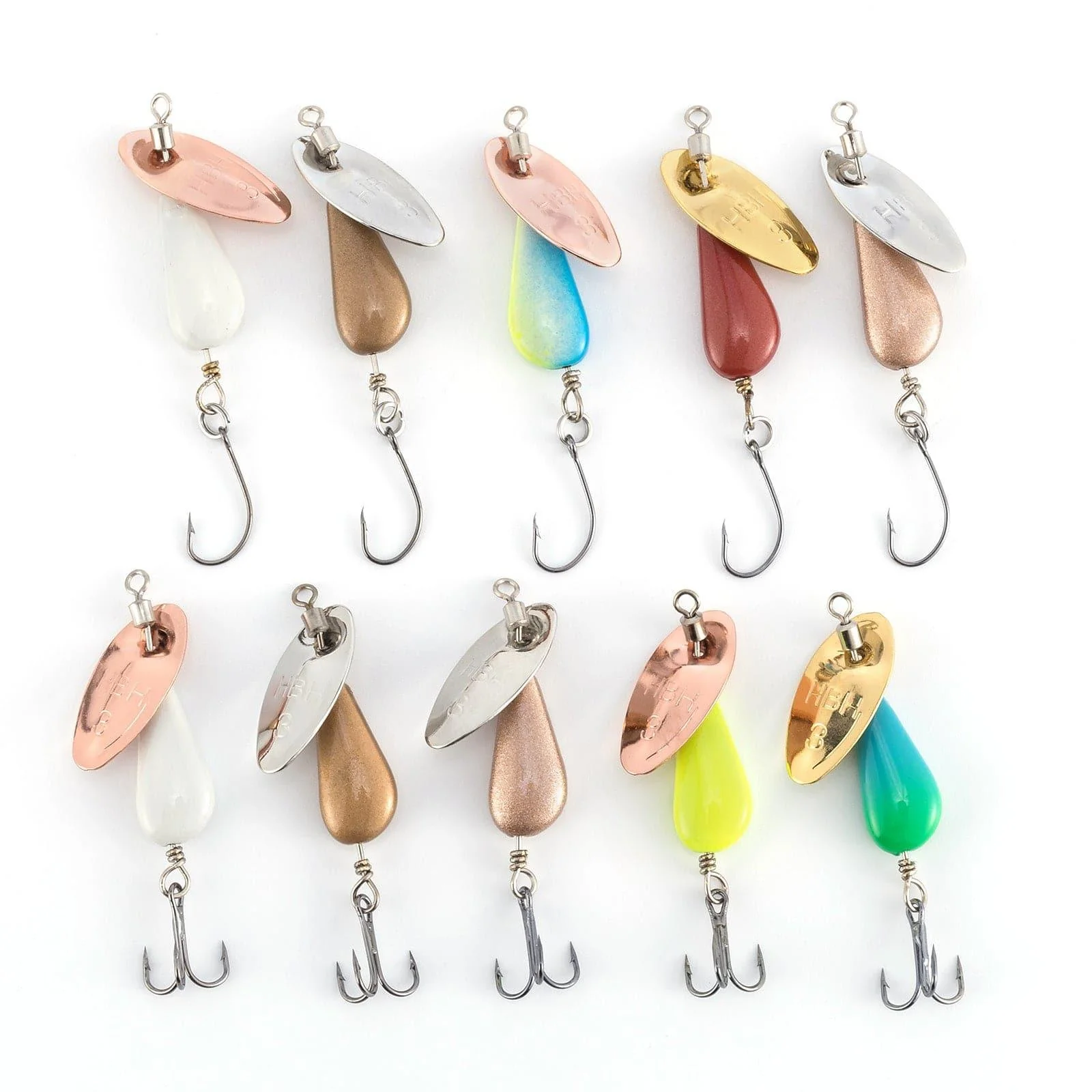 Dr.Fish 10pcs  Trout Spinner Lures  3/16-1/4oz  7.87-26.37''