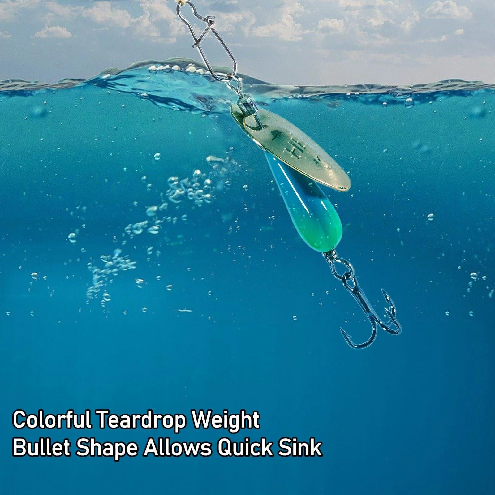 Dr.Fish 10pcs  Trout Spinner Lures  3/16-1/4oz  7.87-26.37'' - Image 4