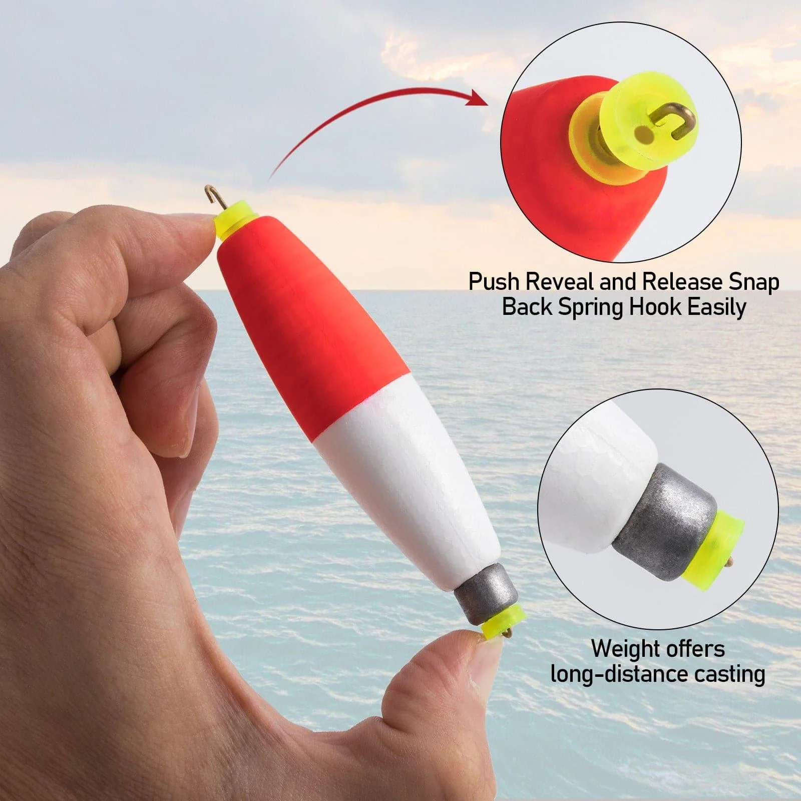 Dr.Fish 10pcs Cigar Shape Fishing Float 3/32-3/10oz,2-3.8'' - Image 4