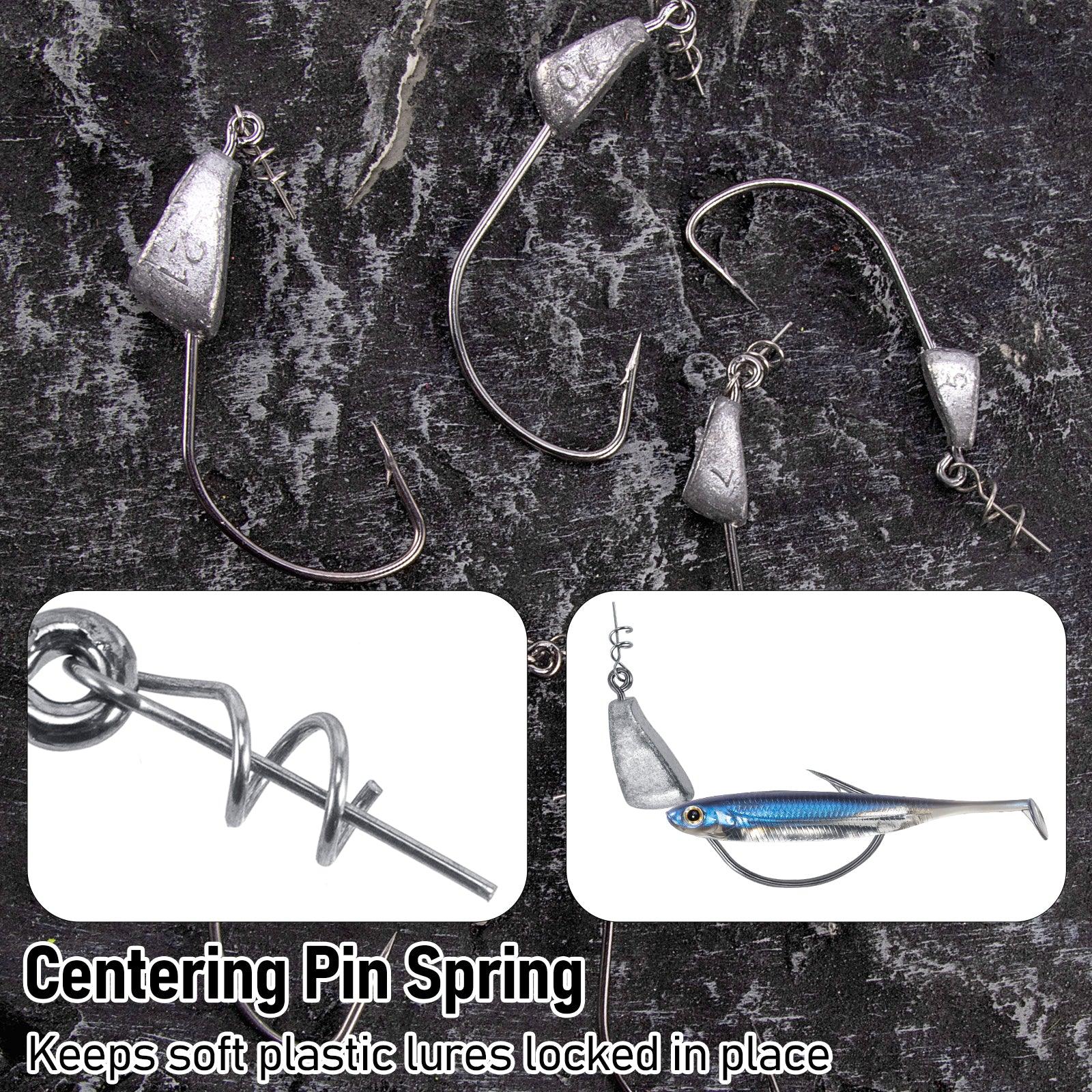 Dr.Fish 10pcs Worm Hooks Texas Jig Head 1/8-3/4oz - Image 6