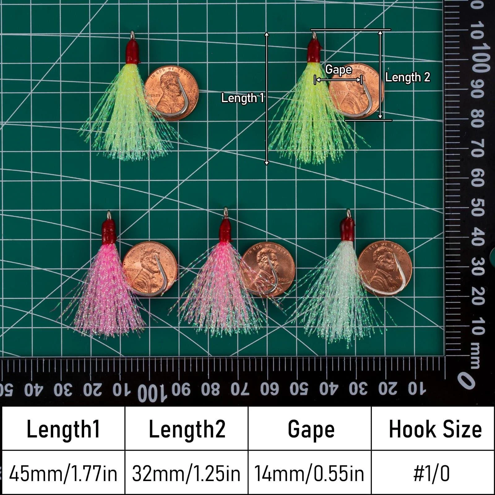 Dr.Fish 15pcs Striper Flounder Rig 0.55-1.77'' - Image 7