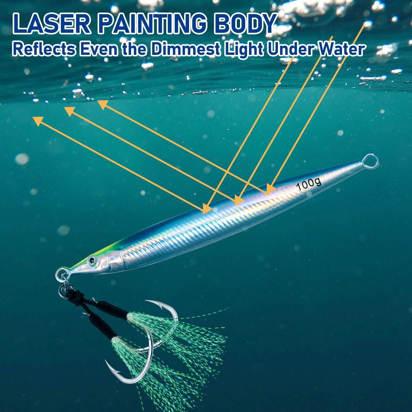 Dr.Fish Saltwater Vertical pencil Jigs  5.12'' 3.5oz - Image 5