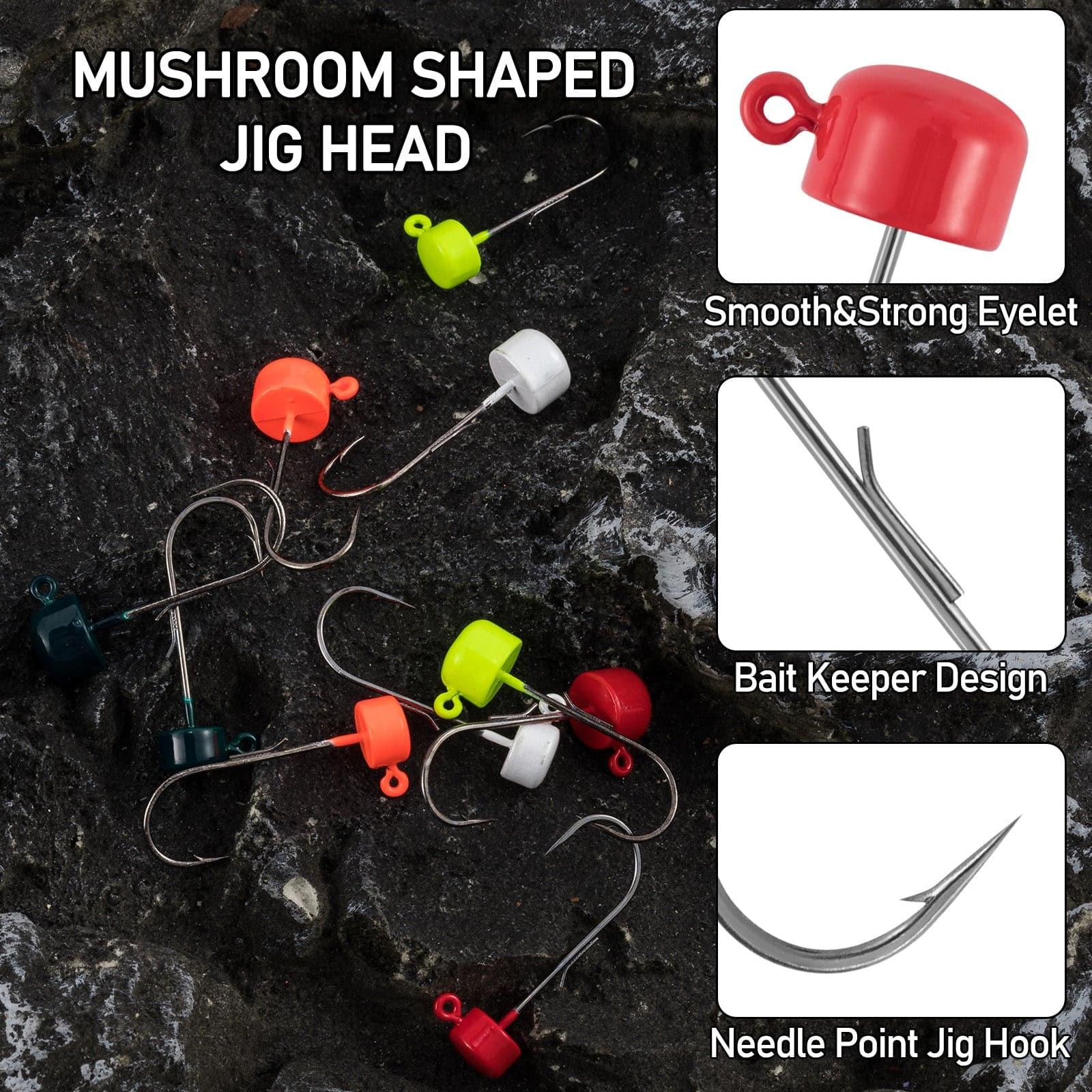 Dr.Fish 40pcs Worm Lure & Rig Jig Head kit (3/32-3/16oz) - Image 4