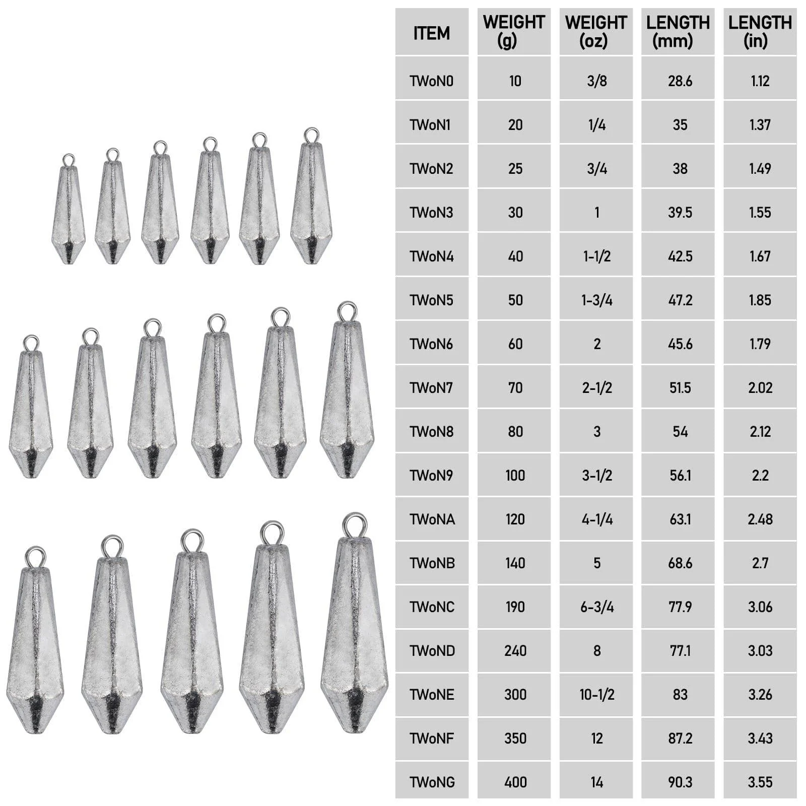 Dr.Fish 2/5/10/20pcs  Drop Shot Fishing Hexagonal Weights - Image 7