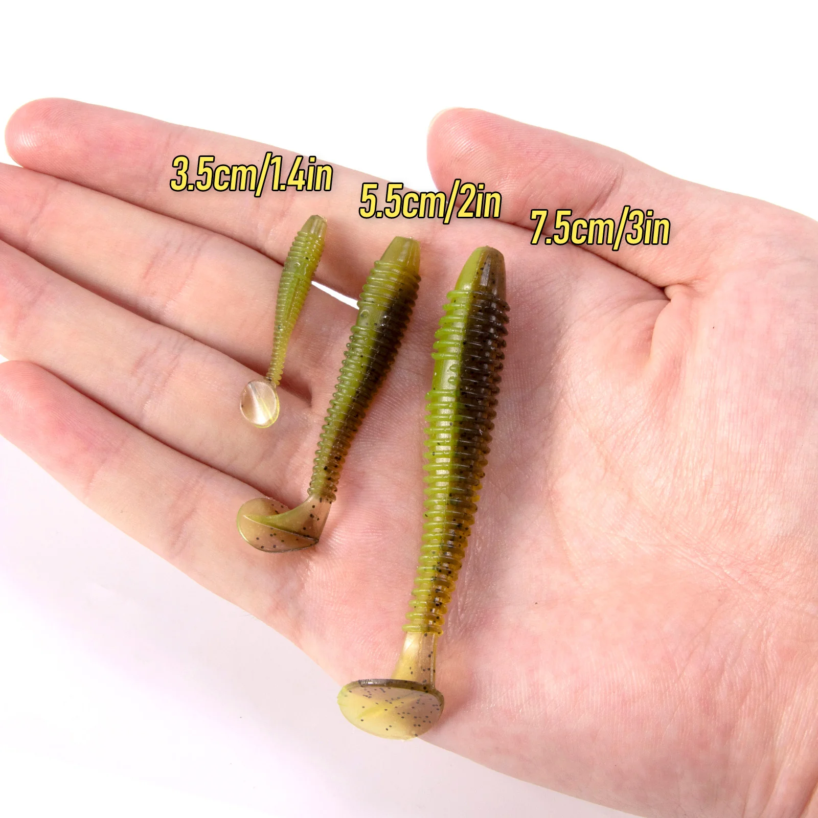 Dr.Fish 20 Pack Paddle Tail Swimbait 1.4''-3'' - Image 15